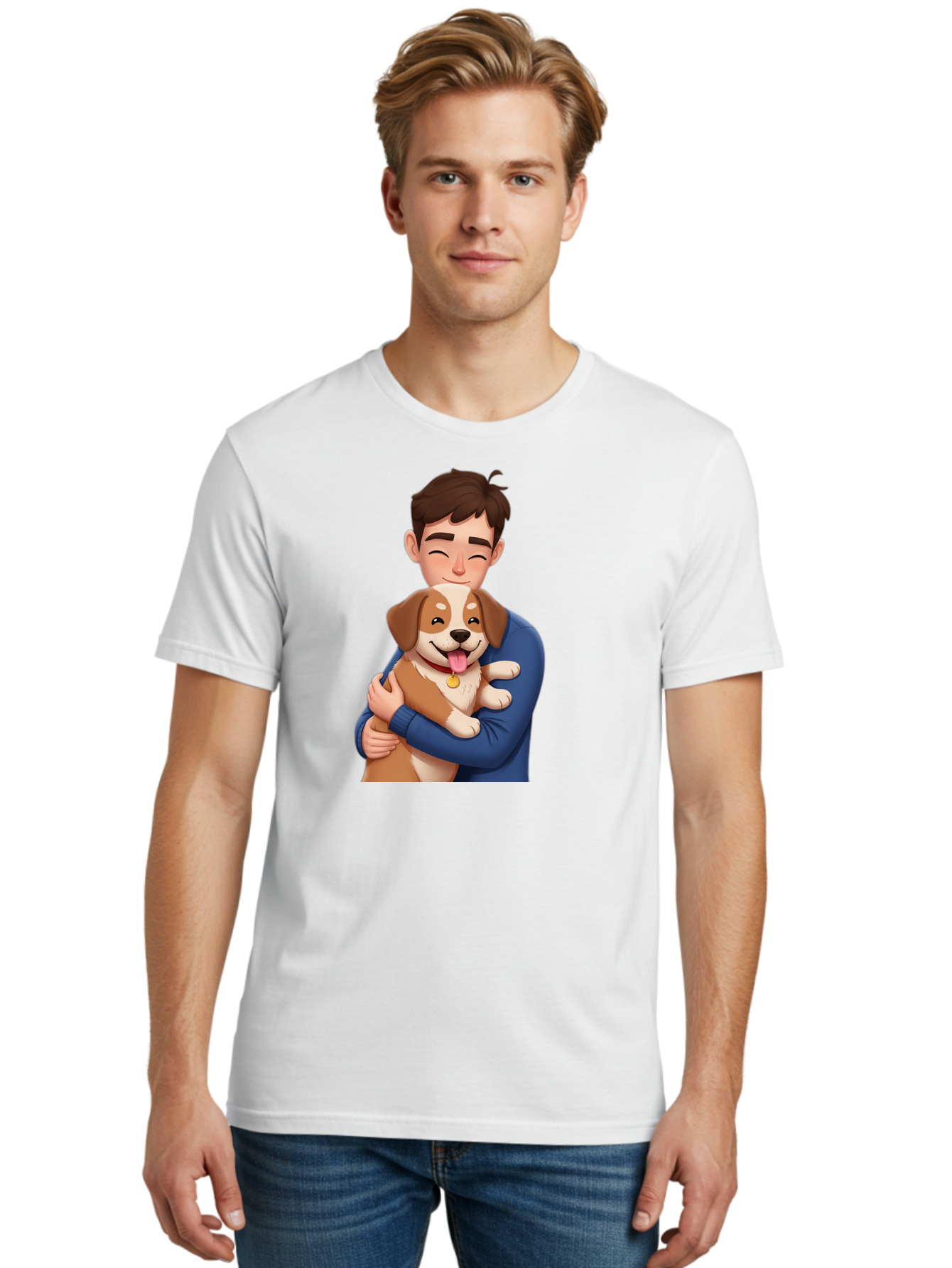 Man-Holding-Dog Men'S Graphic Tee, 100% Cotton, Comfortable Casual Summer Wear, Machine Washable, Vintage Camera, Old Camera, Antique Camera, Black Camera, Classic Photography, Photography Equipment, Nostalgic Device, Film Camera, Camera Art Bai110