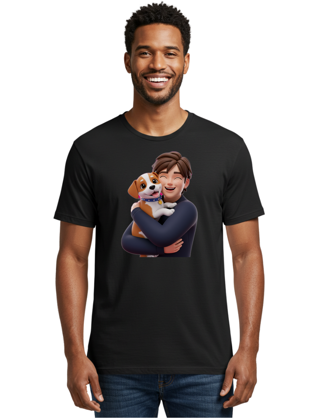 Man-Hugging-Dog Men'S Graphic Tee, 100% Cotton, Comfortable Casual Summer Wear, Machine Washable, Vintage Camera, Old Camera, Antique Camera, Black Camera, Classic Photography, Photography Equipment, Nostalgic Device, Film Camera, Camera Art Bai114