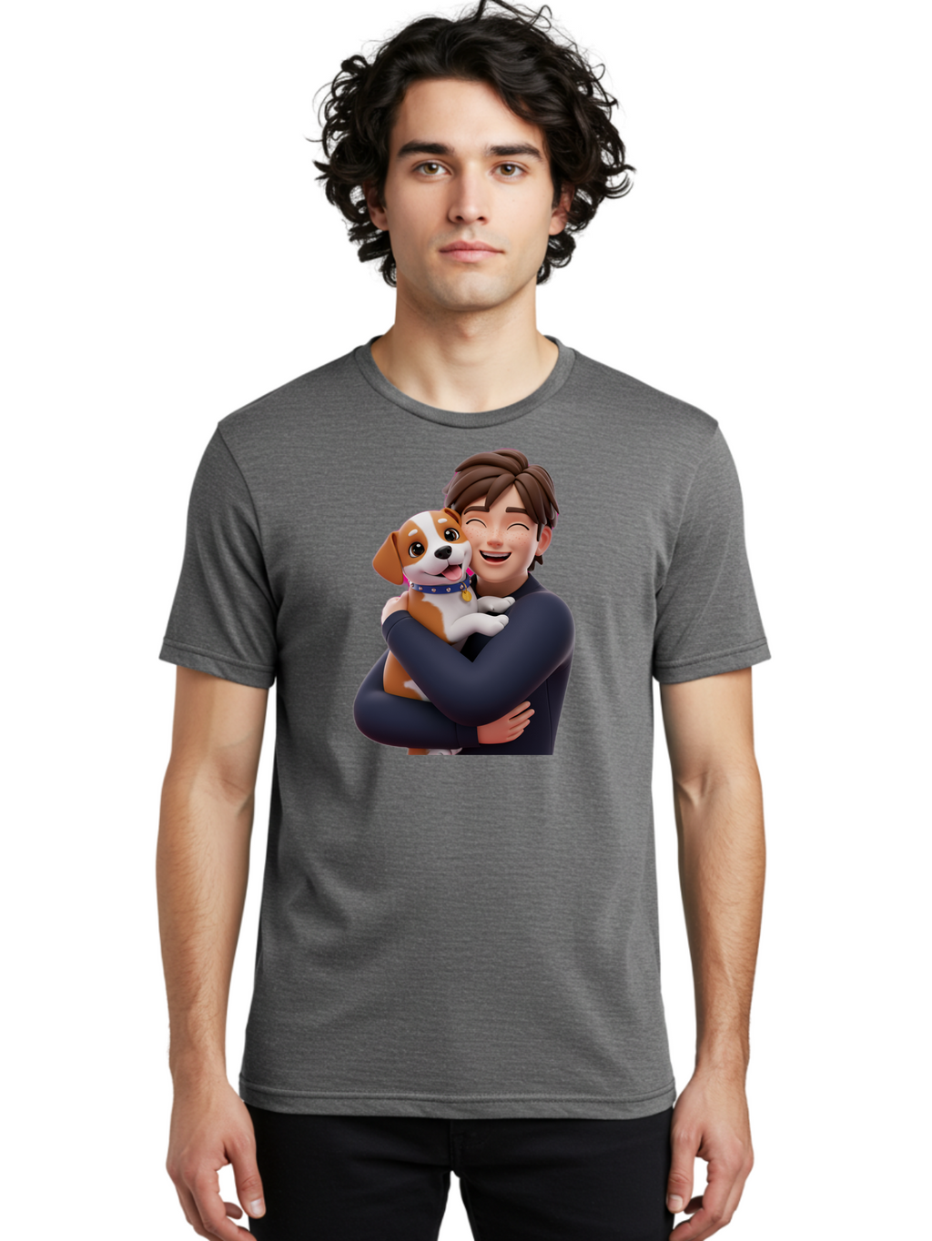 Man-Hugging-Dog Men'S Graphic Tee, 100% Cotton, Comfortable Casual Summer Wear, Machine Washable, Vintage Camera, Old Camera, Antique Camera, Black Camera, Classic Photography, Photography Equipment, Nostalgic Device, Film Camera, Camera Art Bai114
