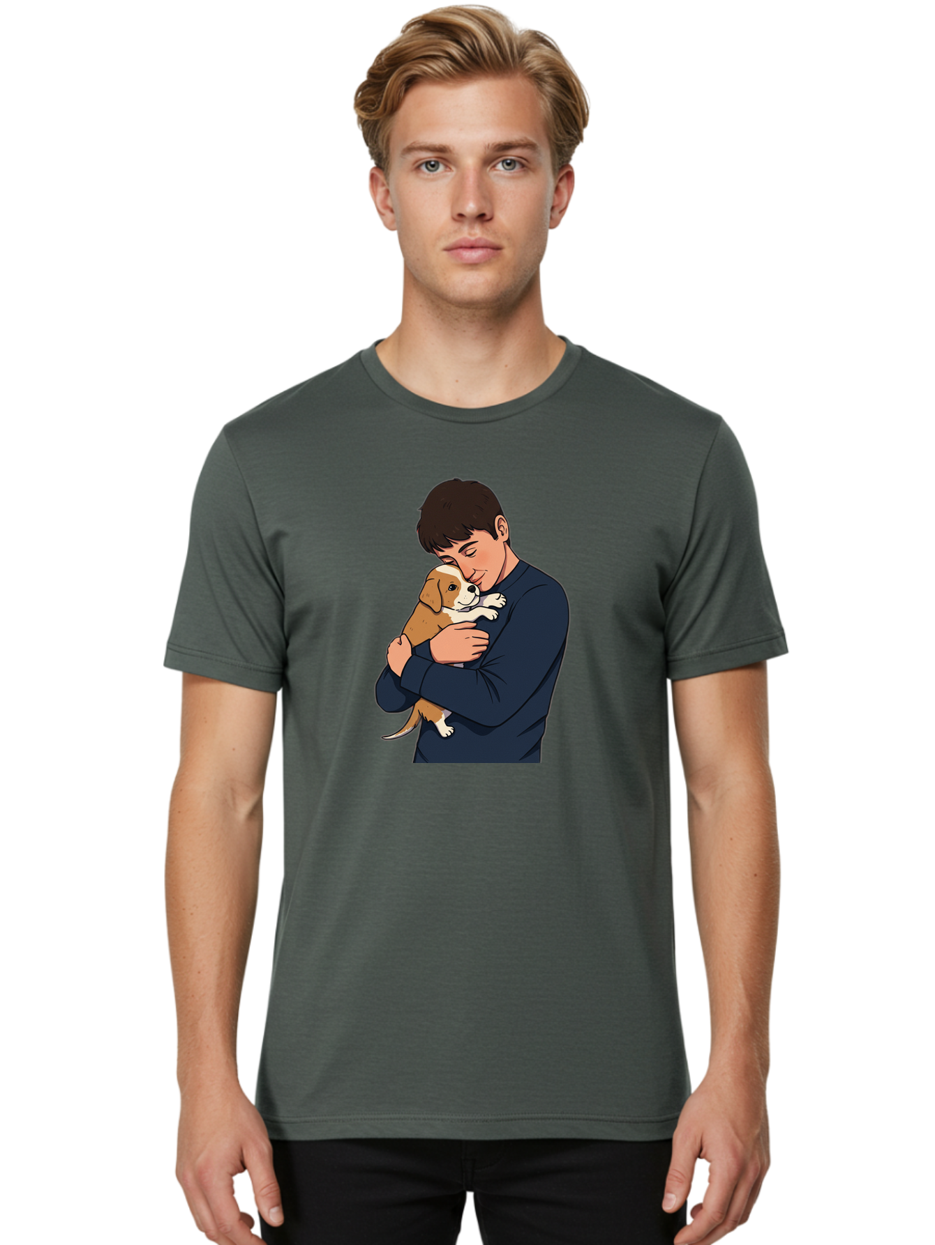 Man-With-Puppy Men'S Graphic Tee, 100% Cotton, Comfortable Casual Summer Wear, Machine Washable, Vintage Camera, Old Camera, Antique Camera, Black Camera, Classic Photography, Photography Equipment, Nostalgic Device, Film Camera, Camera Art Bai120