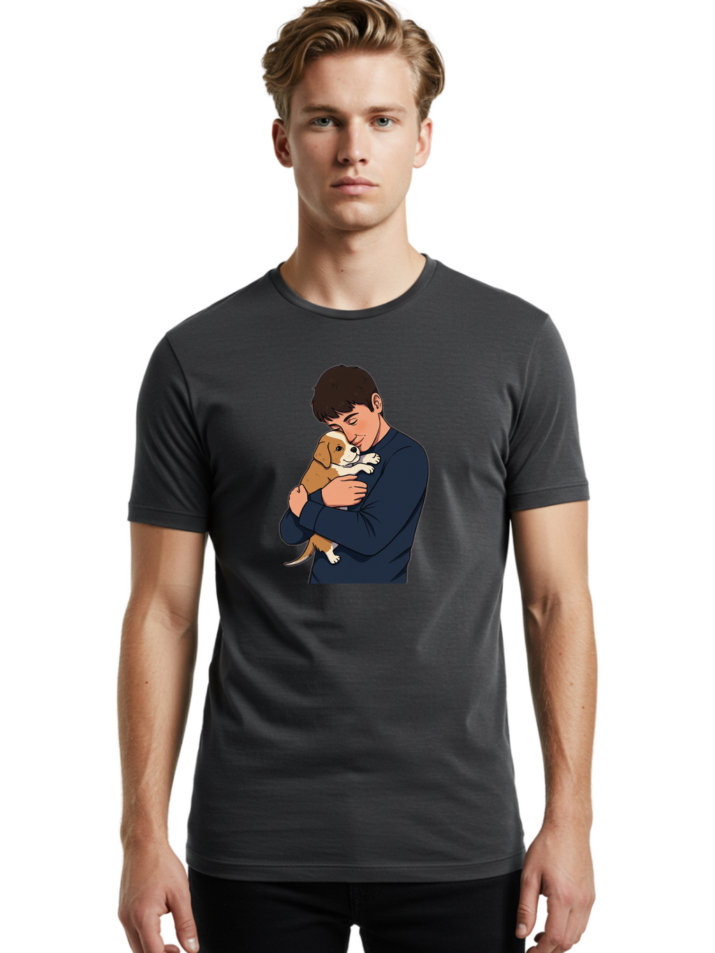 Man-With-Puppy Men'S Graphic Tee, 100% Cotton, Comfortable Casual Summer Wear, Machine Washable, Vintage Camera, Old Camera, Antique Camera, Black Camera, Classic Photography, Photography Equipment, Nostalgic Device, Film Camera, Camera Art Bai120