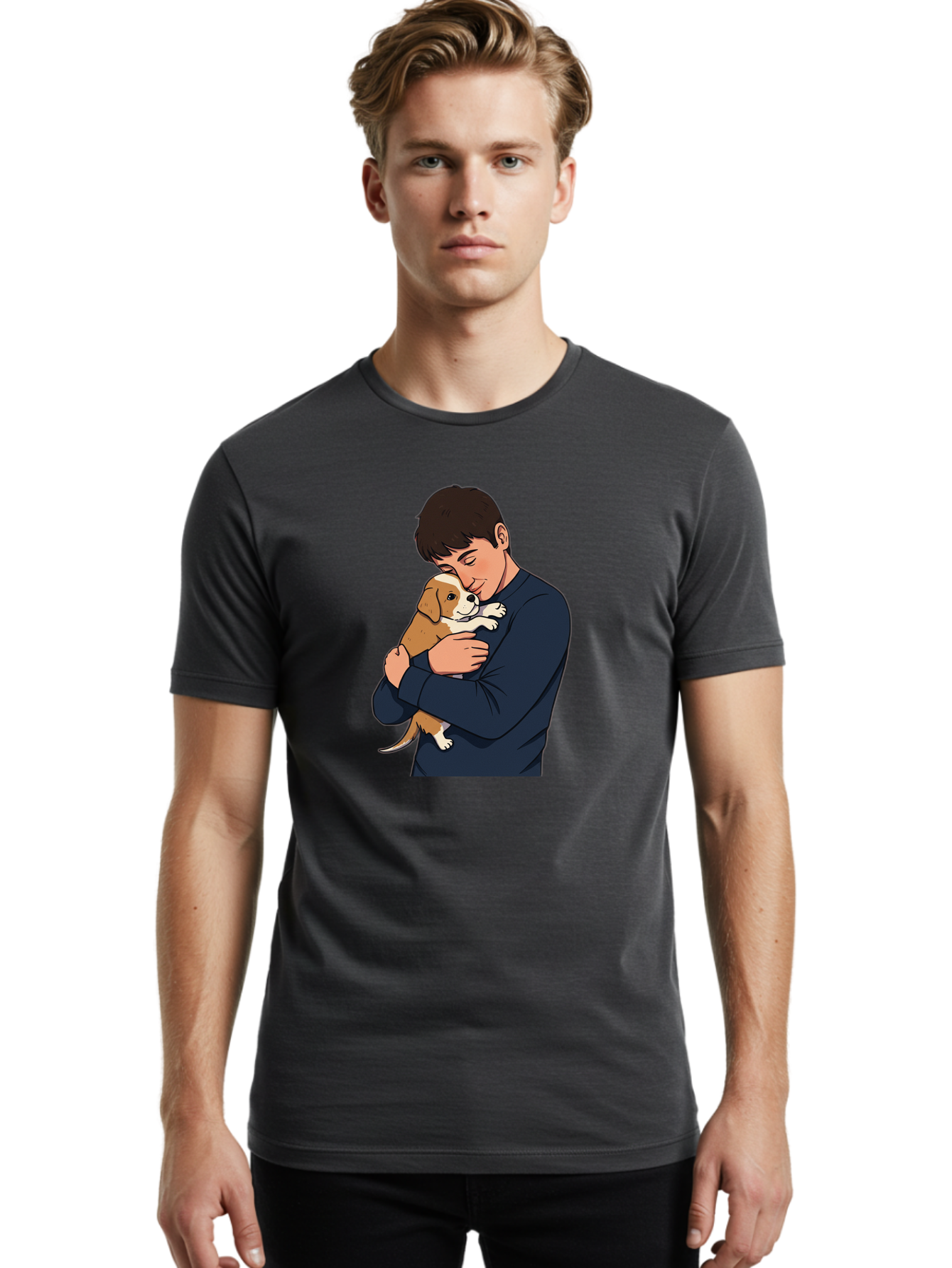 Man-With-Puppy Men'S Graphic Tee, 100% Cotton, Comfortable Casual Summer Wear, Machine Washable, Vintage Camera, Old Camera, Antique Camera, Black Camera, Classic Photography, Photography Equipment, Nostalgic Device, Film Camera, Camera Art Bai120