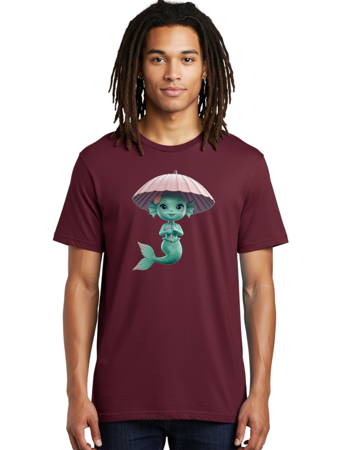 Mermaid-With-Parasol Men'S Graphic Tee, 100% Cotton, Comfortable Casual Summer Wear, Machine Washable, Vintage Camera, Old Camera, Antique Camera, Black Camera, Classic Photography, Photography Equipment, Nostalgic Device, Film Camera, Bai130