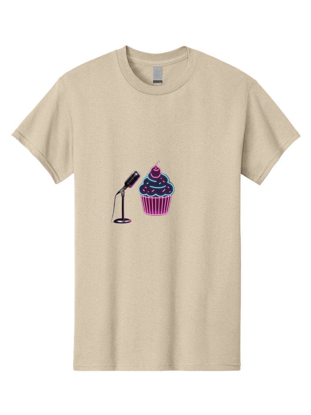 Microphone-And-Cupcake Men'S Graphic Tee, 100% Cotton, Comfortable Casual Summer Wear, Machine Washable, Vintage Camera, Old Camera, Antique Camera, Black Camera, Classic Photography, Photography Equipment, Nostalgic Device, Film Camera, Bai131