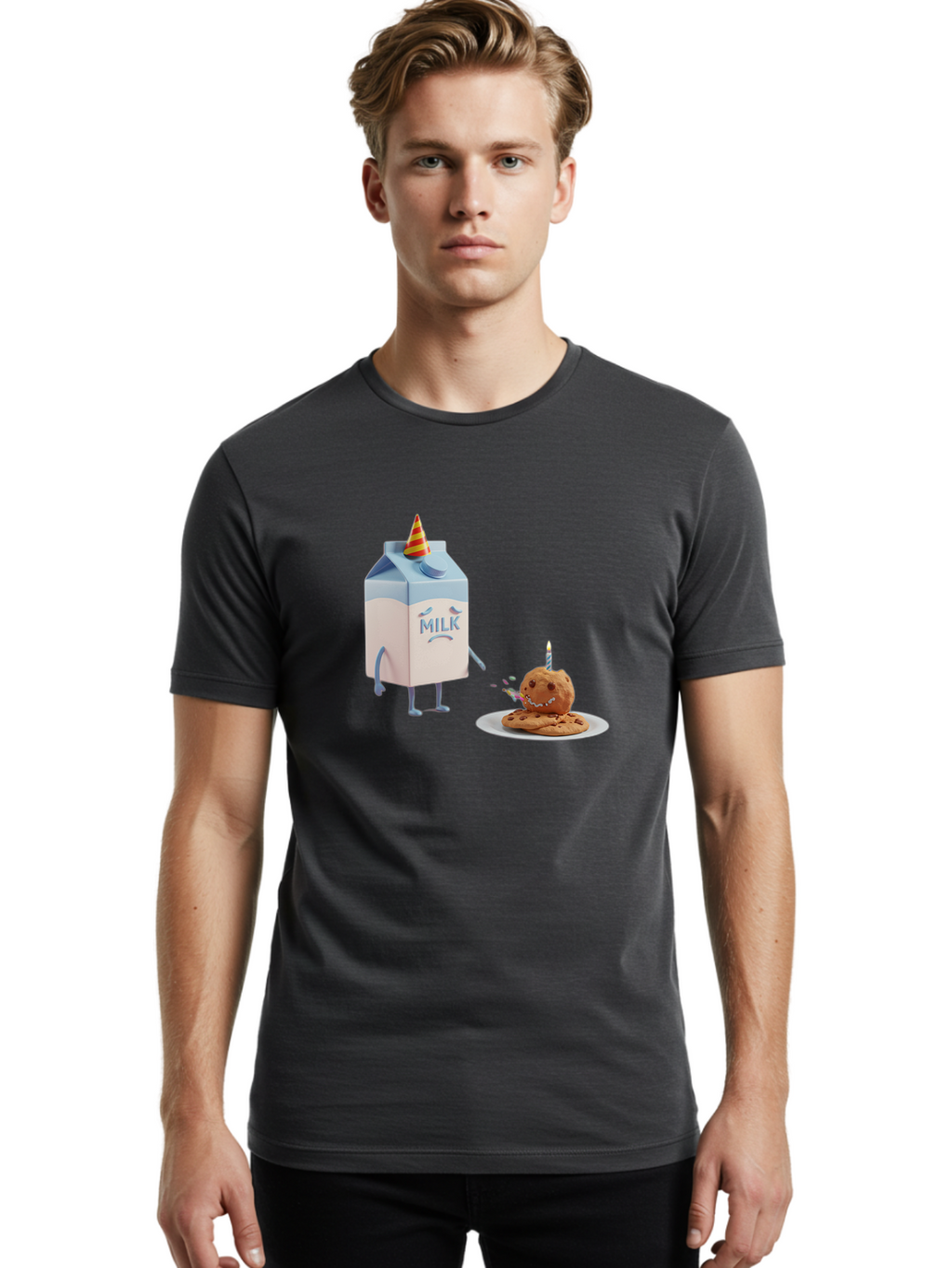 Milk-10 Men'S Graphic Tee, 100% Cotton, Comfortable Casual Summer Wear, Machine Washable, Vintage Camera, Old Camera, Antique Camera, Black Camera, Classic Photography, Photography Equipment, Nostalgic Device, Film Camera, Camera Art Bai133