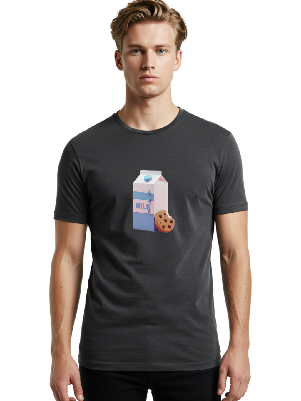 Milk-6 Men'S Graphic Tee, 100% Cotton, Comfortable Casual Summer Wear, Machine Washable, Vintage Camera, Old Camera, Antique Camera, Black Camera, Classic Photography, Photography Equipment, Nostalgic Device, Film Camera, Camera Art Bai140