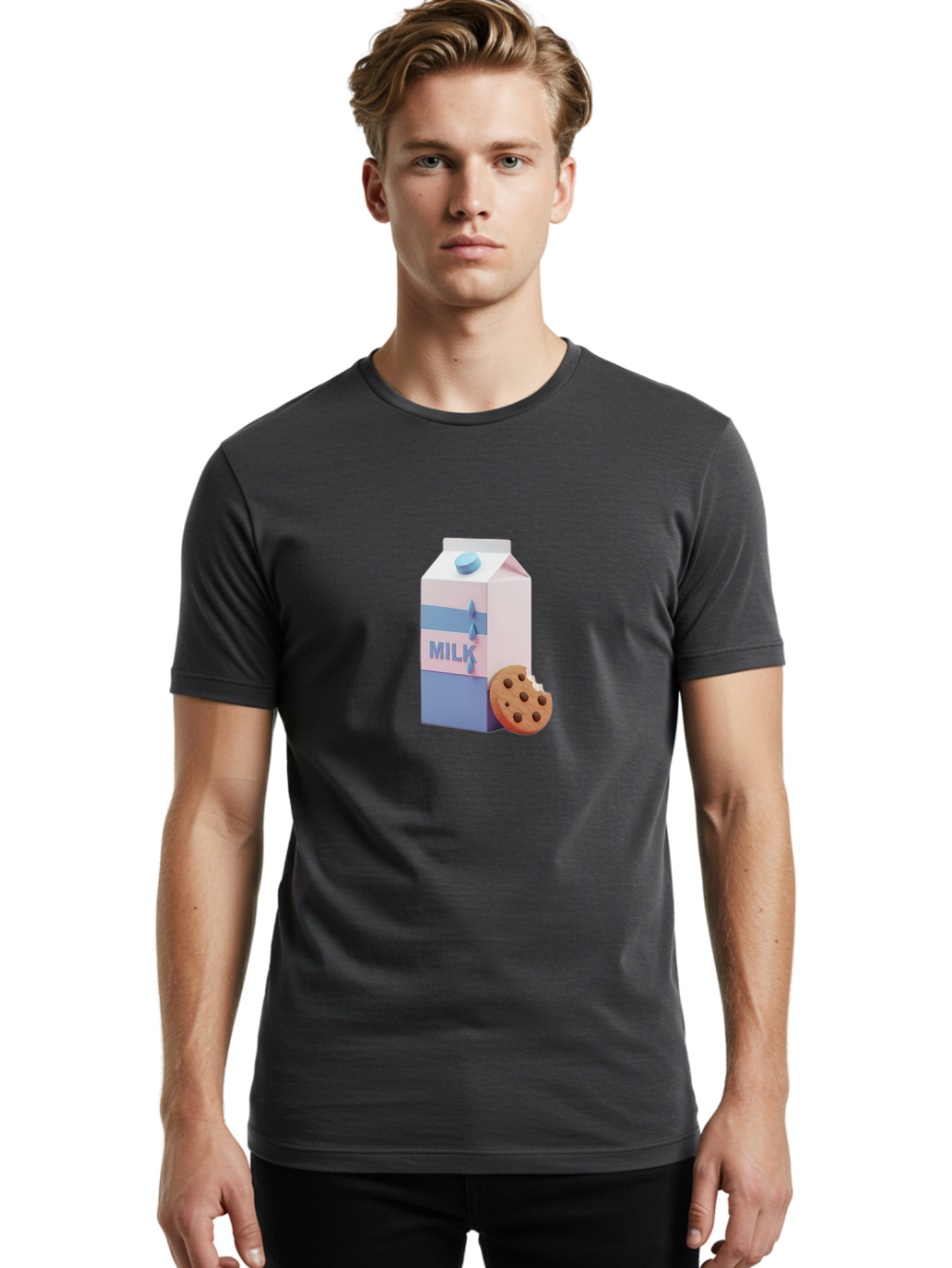 Milk-6 Men'S Graphic Tee, 100% Cotton, Comfortable Casual Summer Wear, Machine Washable, Vintage Camera, Old Camera, Antique Camera, Black Camera, Classic Photography, Photography Equipment, Nostalgic Device, Film Camera, Camera Art Bai140