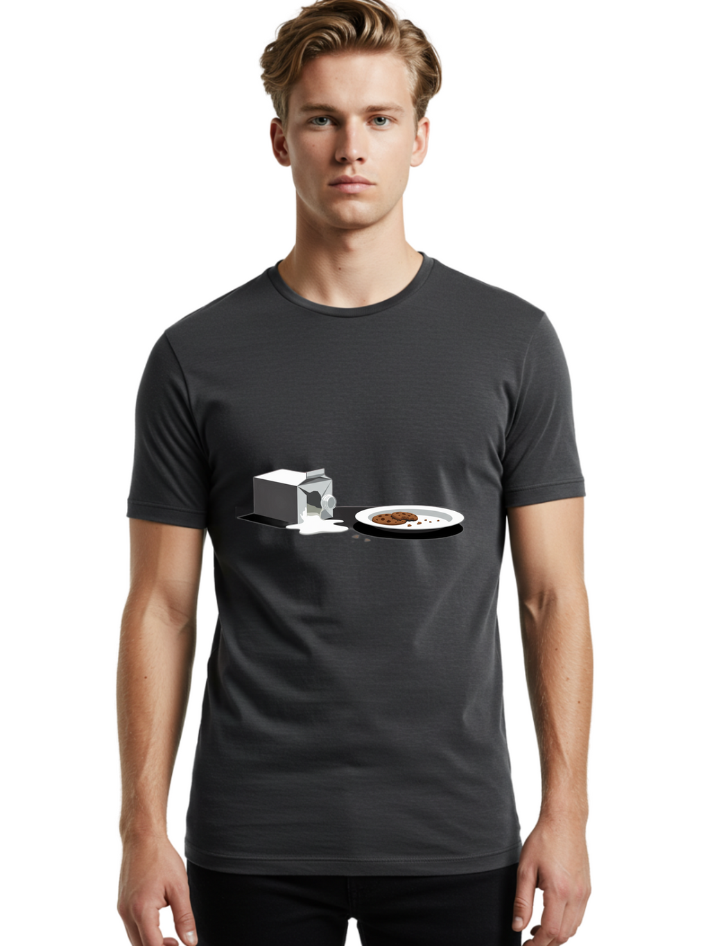Milk-Carton-And-Cookies Men'S Graphic Tee, 100% Cotton, Comfortable Casual Summer Wear, Machine Washable, Vintage Camera, Old Camera, Antique Camera, Black Camera, Classic Photography, Photography Equipment, Nostalgic Device, Film Camera, Bai148