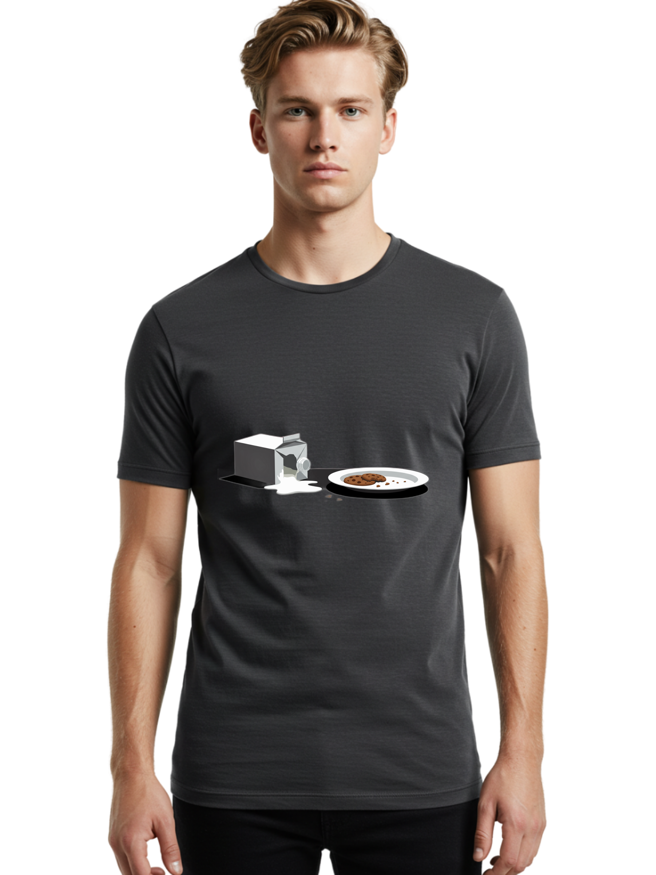 Milk-Carton-And-Cookies Men'S Graphic Tee, 100% Cotton, Comfortable Casual Summer Wear, Machine Washable, Vintage Camera, Old Camera, Antique Camera, Black Camera, Classic Photography, Photography Equipment, Nostalgic Device, Film Camera, Bai148