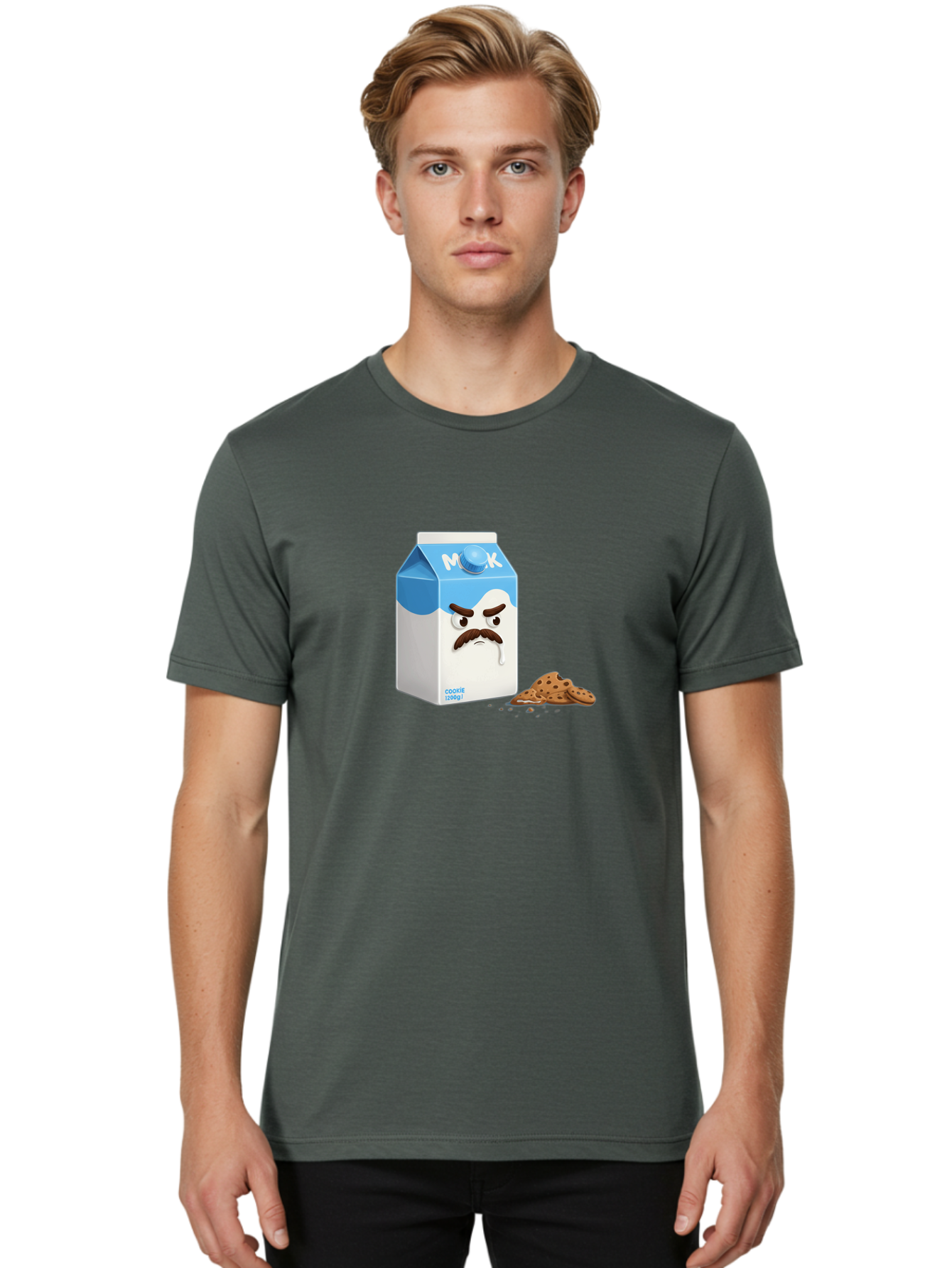 Milk-Carton-With-Mustache Men'S Graphic Tee, 100% Cotton, Comfortable Casual Summer Wear, Machine Washable, Vintage Camera, Old Camera, Antique Camera, Black Camera, Classic Photography, Photography Equipment, Nostalgic Device, Film Camera, Bai149