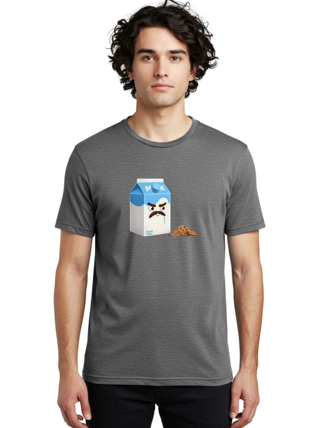 Milk-Carton-With-Mustache Men'S Graphic Tee, 100% Cotton, Comfortable Casual Summer Wear, Machine Washable, Vintage Camera, Old Camera, Antique Camera, Black Camera, Classic Photography, Photography Equipment, Nostalgic Device, Film Camera, Bai149