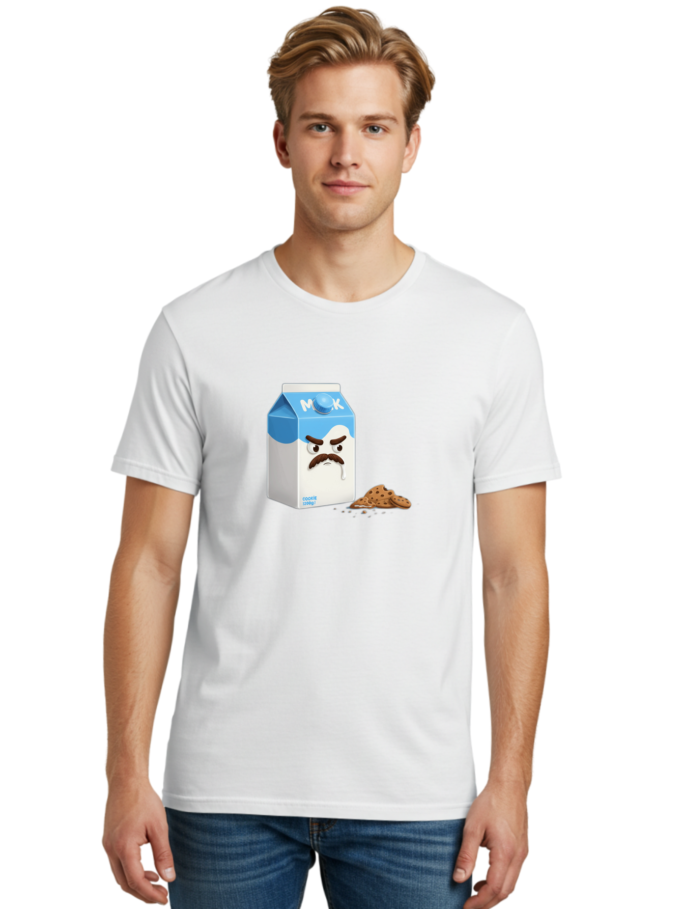 Milk-Carton-With-Mustache Men'S Graphic Tee, 100% Cotton, Comfortable Casual Summer Wear, Machine Washable, Vintage Camera, Old Camera, Antique Camera, Black Camera, Classic Photography, Photography Equipment, Nostalgic Device, Film Camera, Bai149