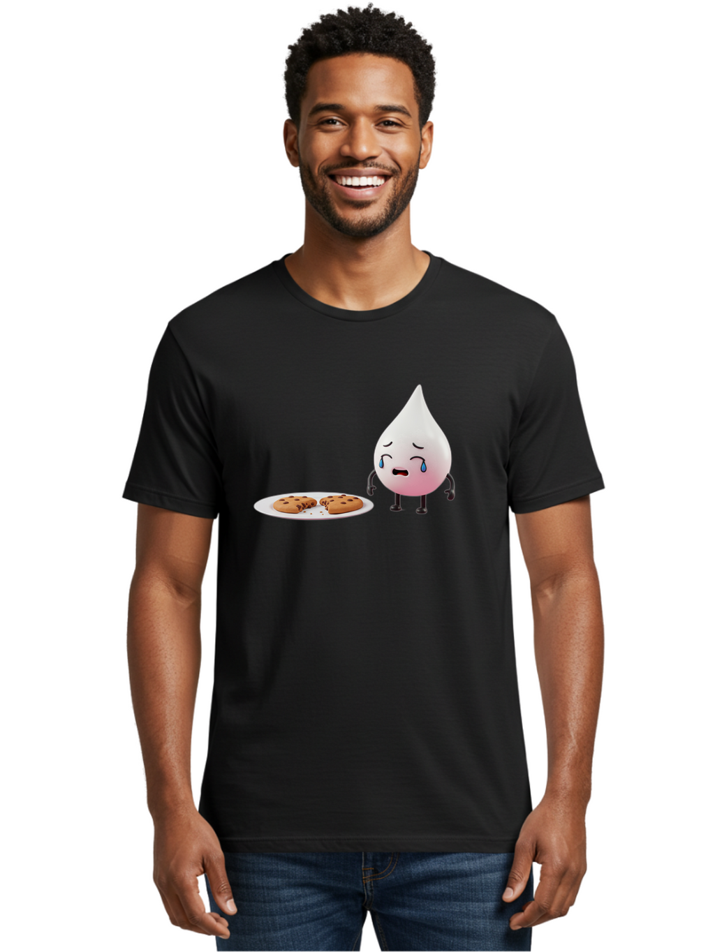 Milk-Droplet-Character Men'S Graphic Tee, 100% Cotton, Comfortable Casual Summer Wear, Machine Washable, Vintage Camera, Old Camera, Antique Camera, Black Camera, Classic Photography, Photography Equipment, Nostalgic Device, Film Camera, Bai151