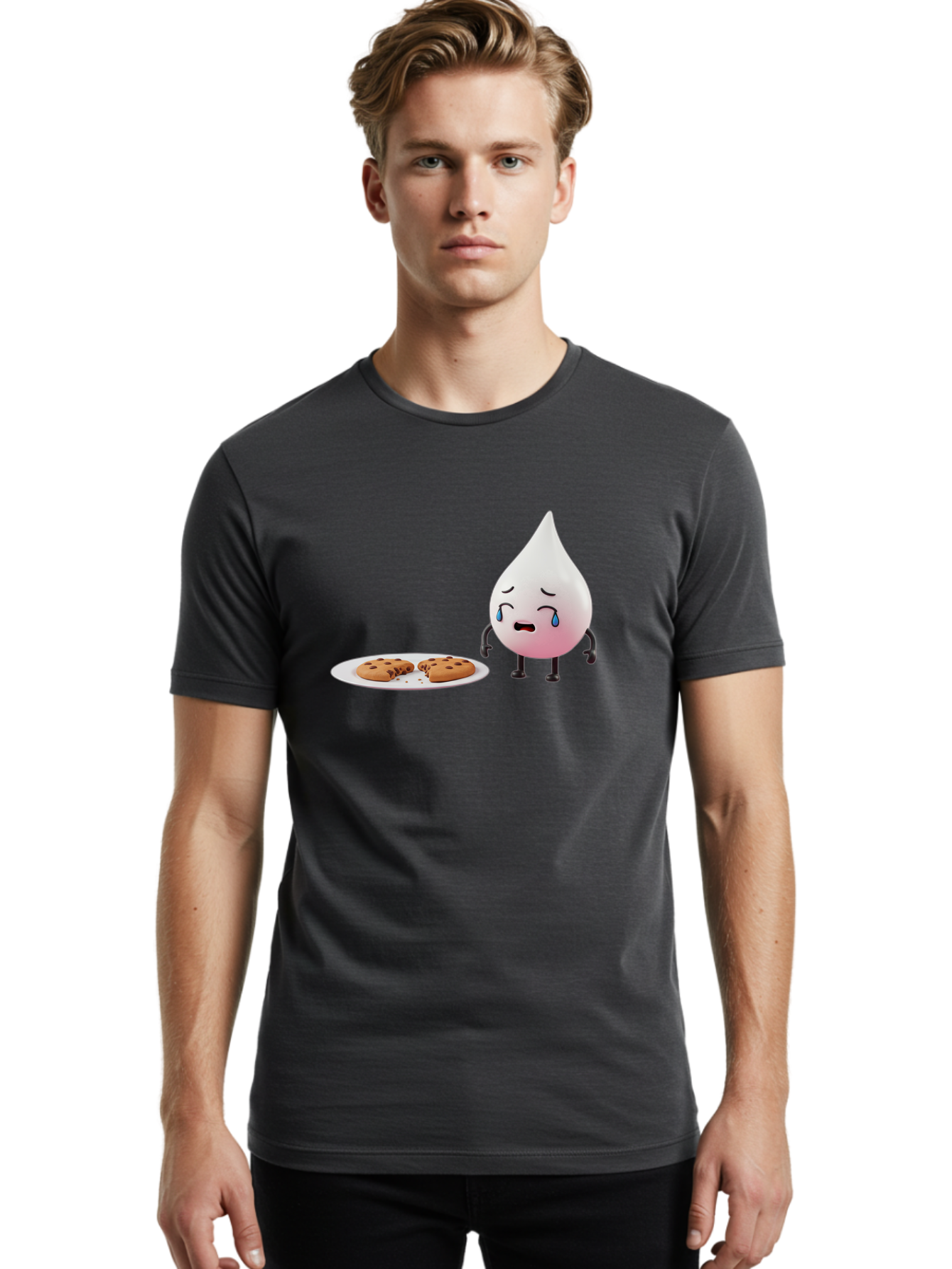 Milk-Droplet-Character Men'S Graphic Tee, 100% Cotton, Comfortable Casual Summer Wear, Machine Washable, Vintage Camera, Old Camera, Antique Camera, Black Camera, Classic Photography, Photography Equipment, Nostalgic Device, Film Camera, Bai151