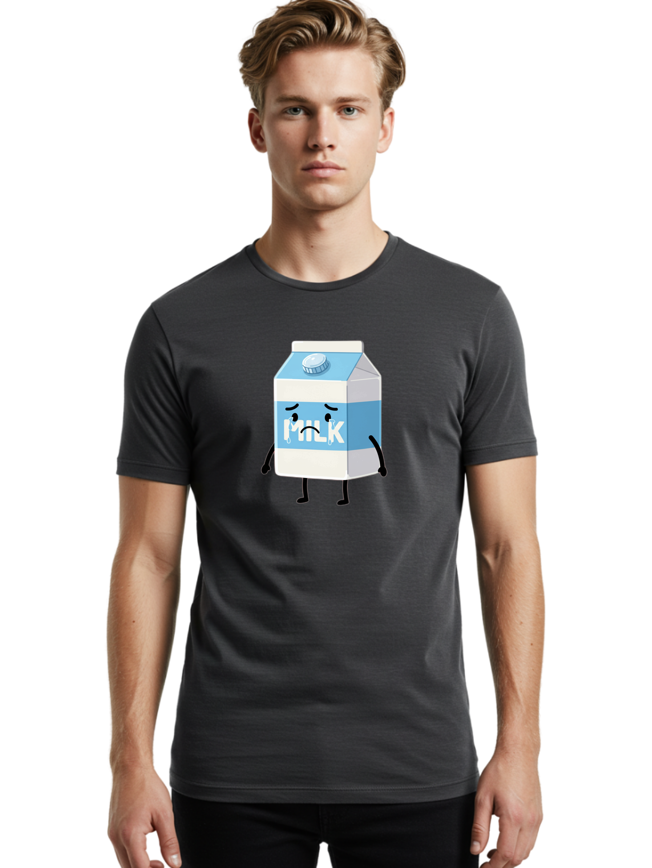 Milk Men'S Graphic Tee, 100% Cotton, Comfortable Casual Summer Wear, Machine Washable, Vintage Camera, Old Camera, Antique Camera, Black Camera, Classic Photography, Photography Equipment, Nostalgic Device, Film Camera, Camera Art Bai153