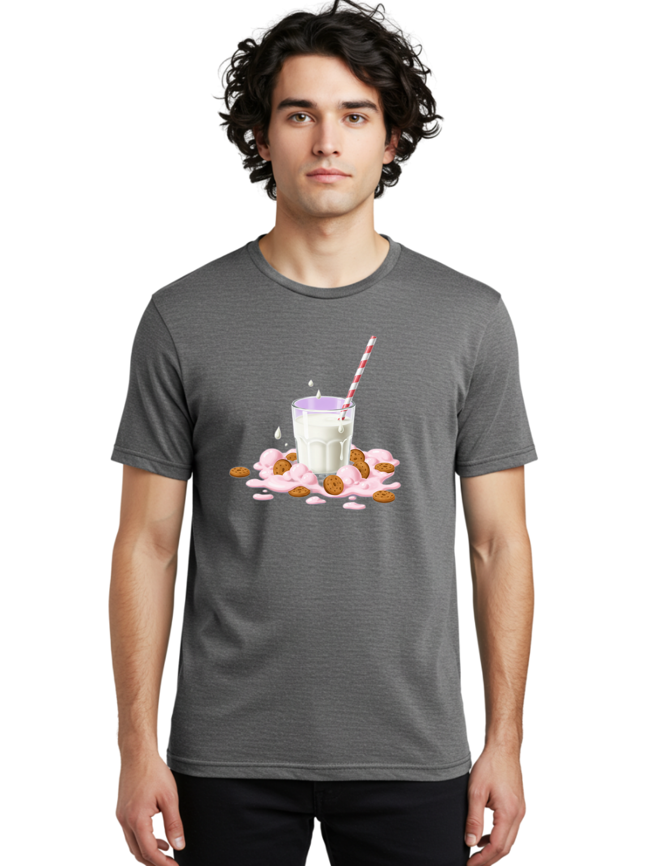 Milkshake-Cookies Men'S Graphic Tee, 100% Cotton, Comfortable Casual Summer Wear, Machine Washable, Vintage Camera, Old Camera, Antique Camera, Black Camera, Classic Photography, Photography Equipment, Nostalgic Device, Film Camera, Camera Art Bai154