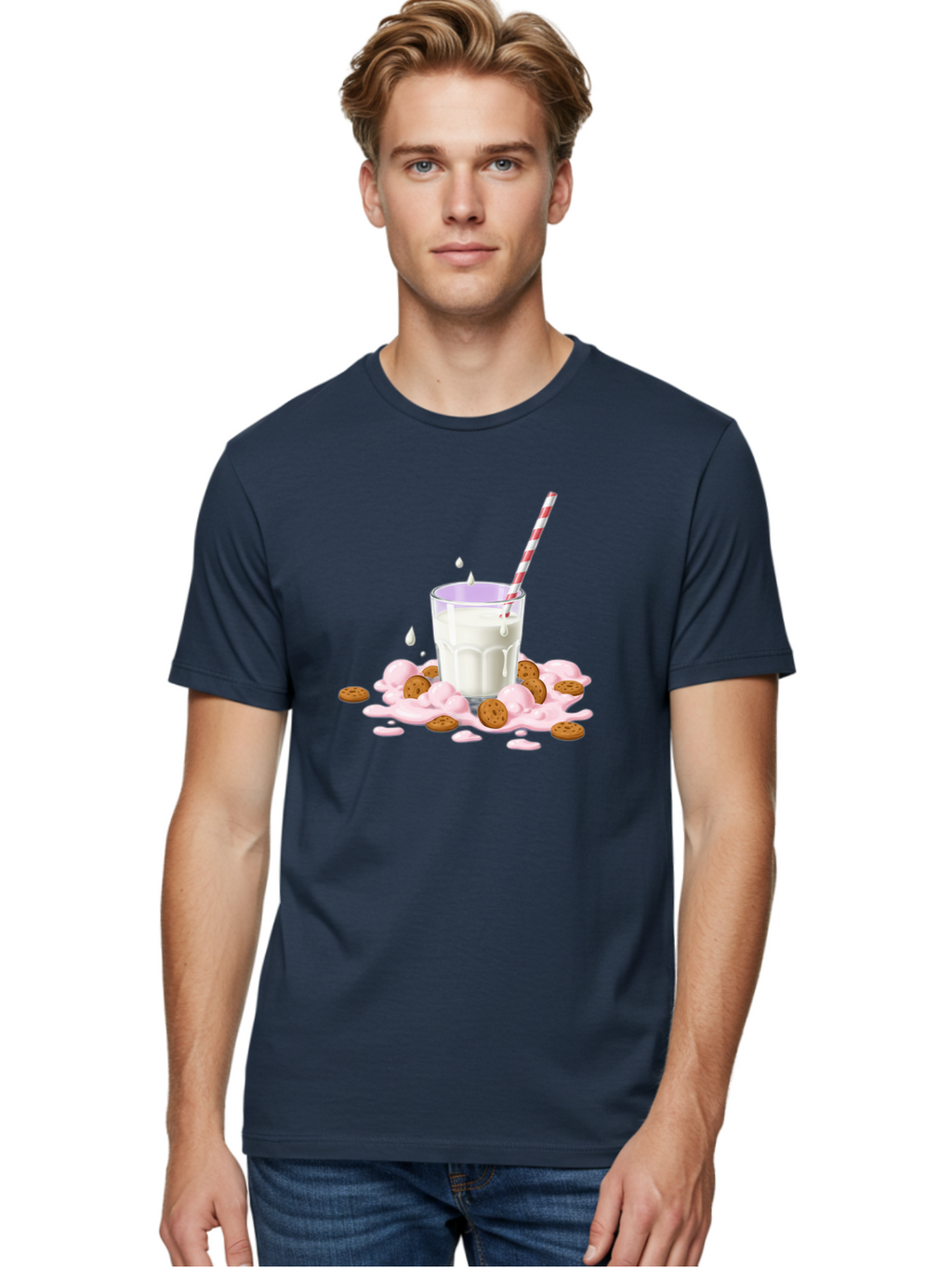 Milkshake-Cookies Men'S Graphic Tee, 100% Cotton, Comfortable Casual Summer Wear, Machine Washable, Vintage Camera, Old Camera, Antique Camera, Black Camera, Classic Photography, Photography Equipment, Nostalgic Device, Film Camera, Camera Art Bai154