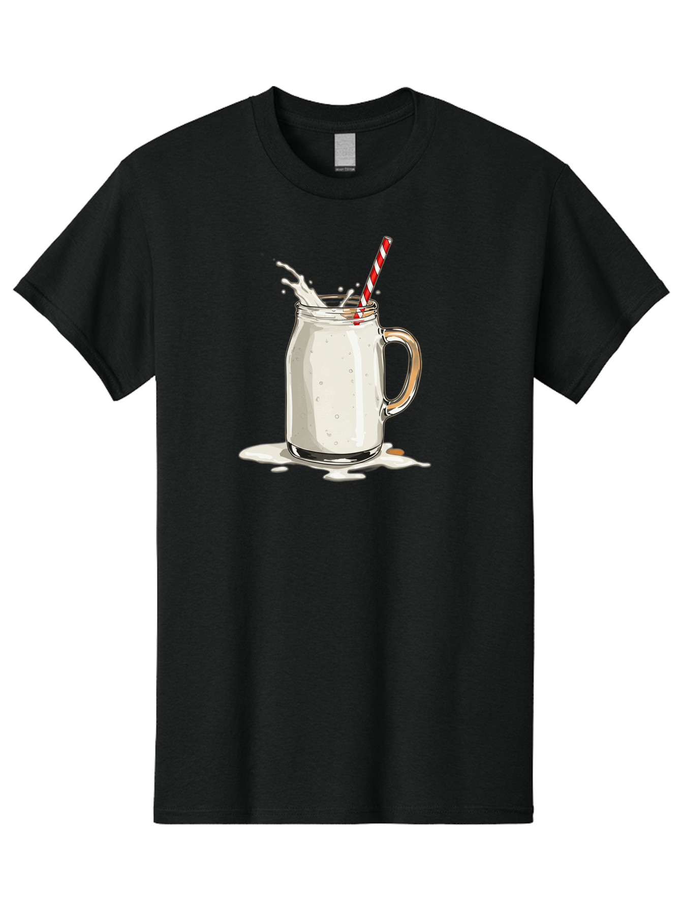 Milkshake-Mason-Jar Men'S Graphic Tee, 100% Cotton, Comfortable Casual Summer Wear, Machine Washable, Vintage Camera, Old Camera, Antique Camera, Black Camera, Classic Photography, Photography Equipment, Nostalgic Device, Film Camera, Bai155