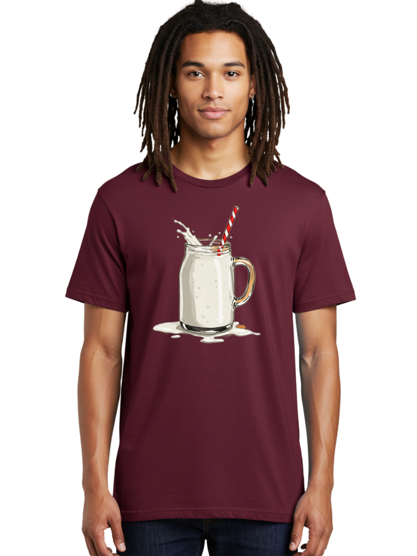 Milkshake-Mason-Jar Men'S Graphic Tee, 100% Cotton, Comfortable Casual Summer Wear, Machine Washable, Vintage Camera, Old Camera, Antique Camera, Black Camera, Classic Photography, Photography Equipment, Nostalgic Device, Film Camera, Bai155