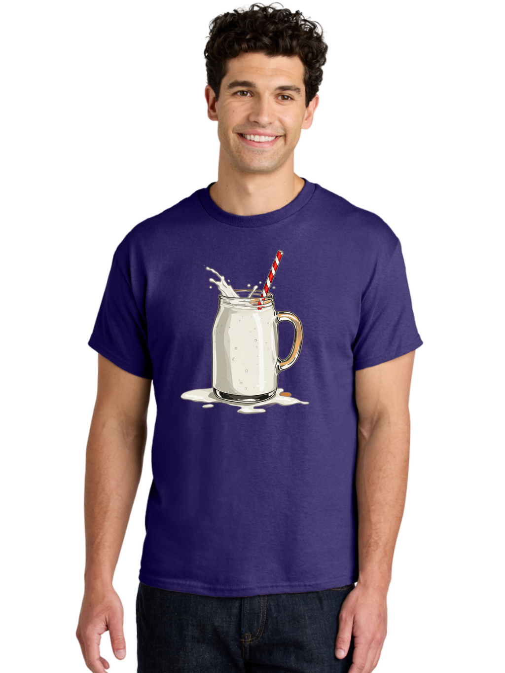 Milkshake-Mason-Jar Men'S Graphic Tee, 100% Cotton, Comfortable Casual Summer Wear, Machine Washable, Vintage Camera, Old Camera, Antique Camera, Black Camera, Classic Photography, Photography Equipment, Nostalgic Device, Film Camera, Bai155