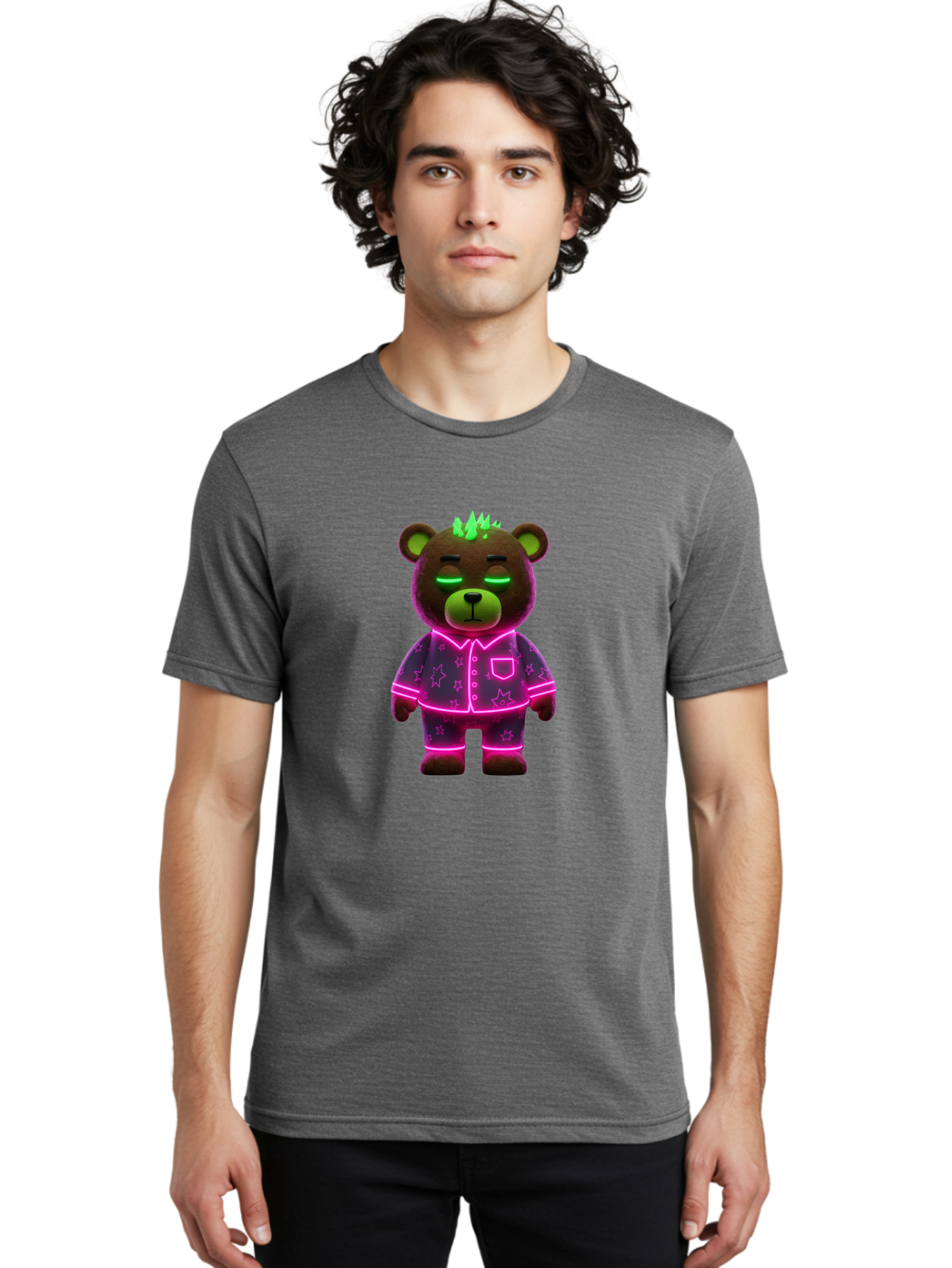 Neon-Bear Men'S Graphic Tee, 100% Cotton, Comfortable Casual Summer Wear, Machine Washable, Vintage Camera, Old Camera, Antique Camera, Black Camera, Classic Photography, Photography Equipment, Nostalgic Device, Film Camera, Camera Art Bai175