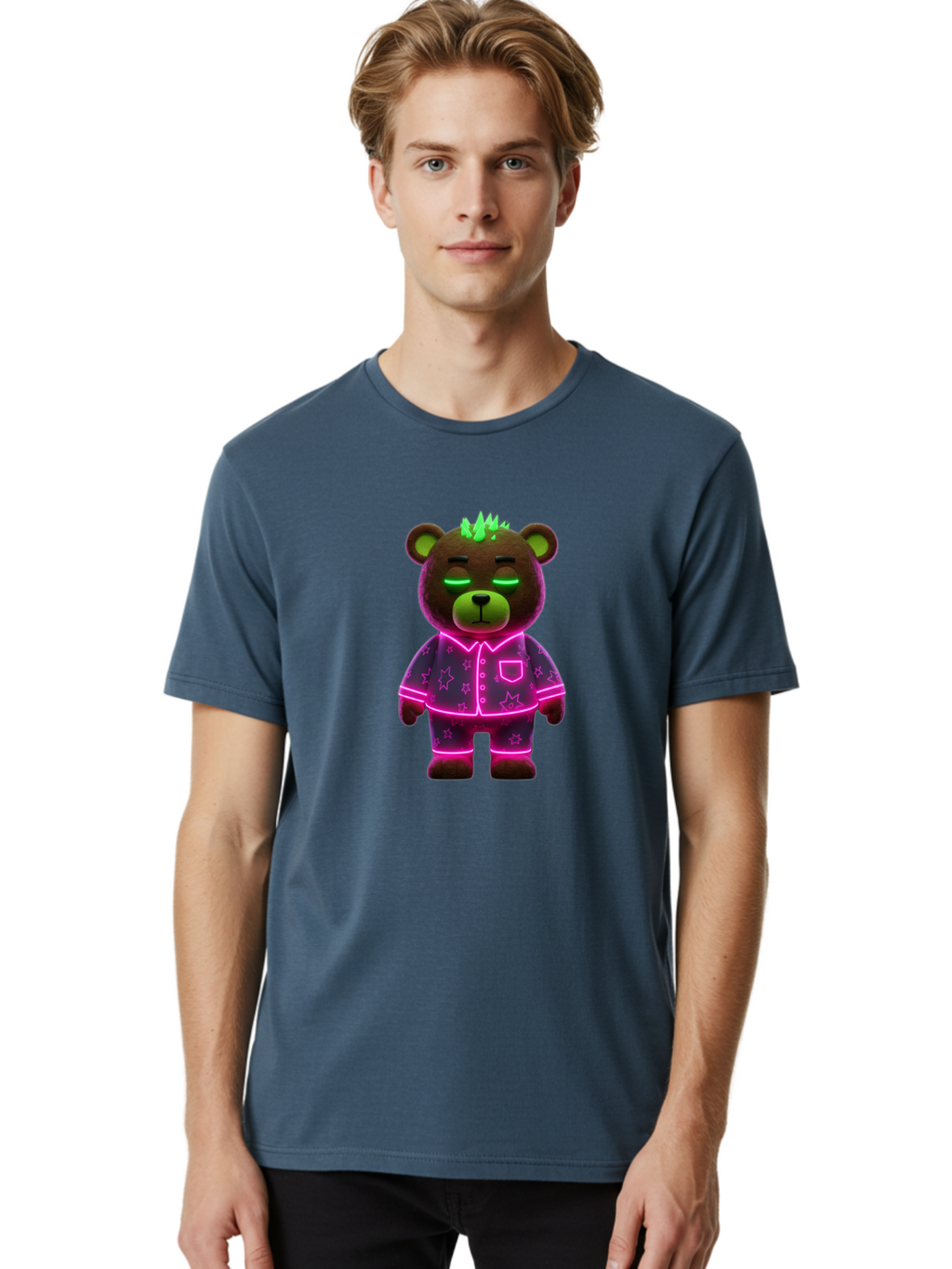 Neon-Bear Men'S Graphic Tee, 100% Cotton, Comfortable Casual Summer Wear, Machine Washable, Vintage Camera, Old Camera, Antique Camera, Black Camera, Classic Photography, Photography Equipment, Nostalgic Device, Film Camera, Camera Art Bai175