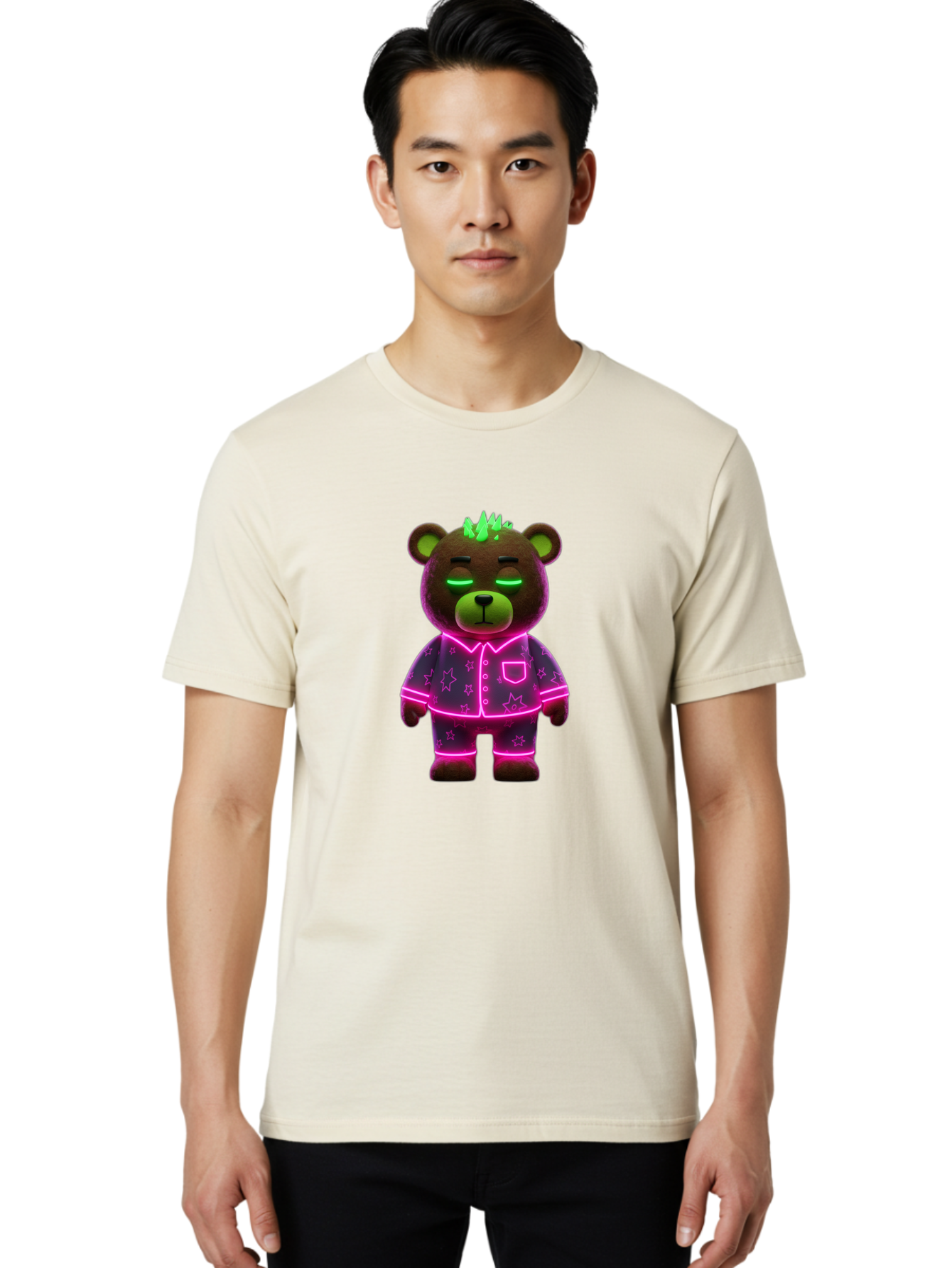 Neon-Bear Men'S Graphic Tee, 100% Cotton, Comfortable Casual Summer Wear, Machine Washable, Vintage Camera, Old Camera, Antique Camera, Black Camera, Classic Photography, Photography Equipment, Nostalgic Device, Film Camera, Camera Art Bai175