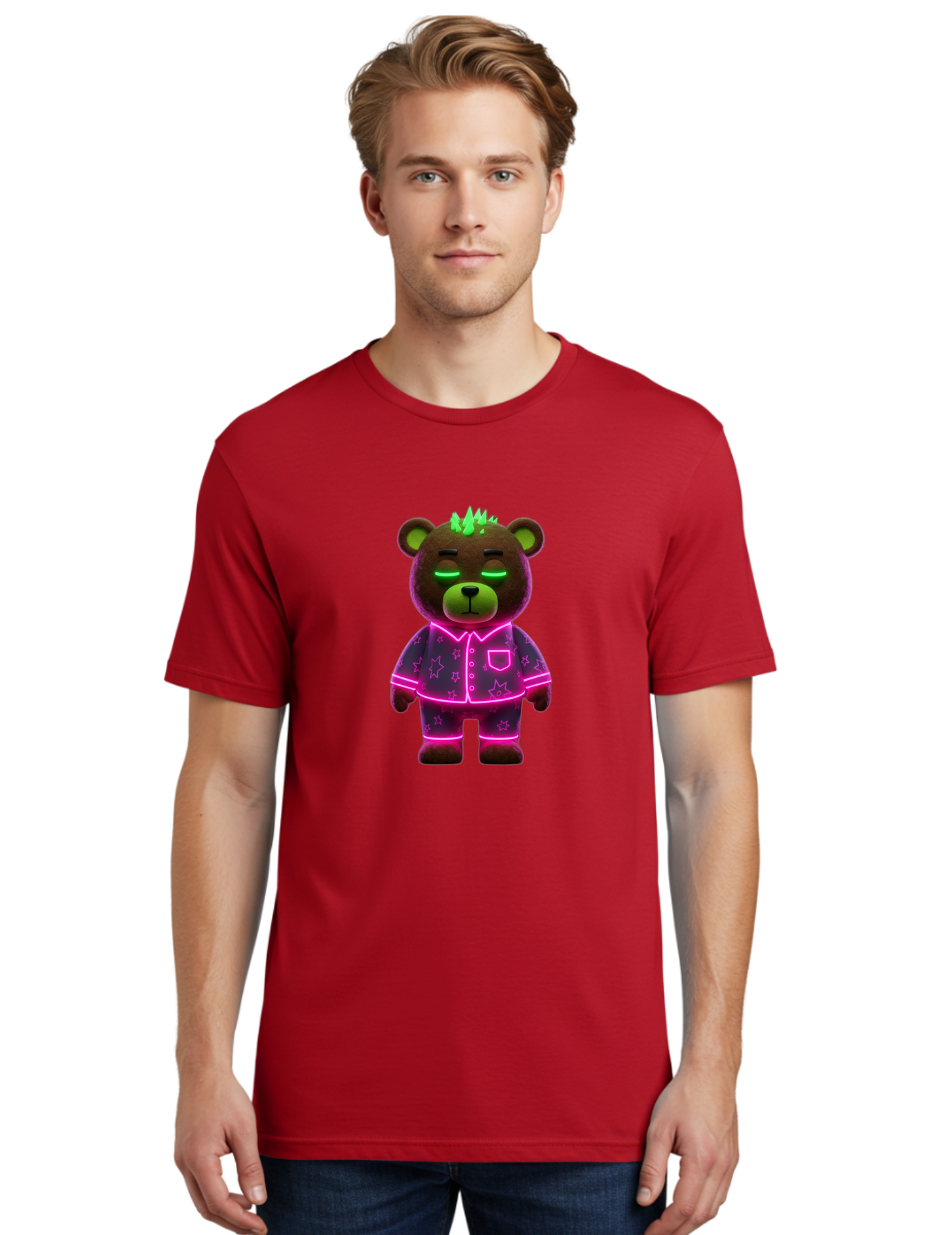 Neon-Bear Men'S Graphic Tee, 100% Cotton, Comfortable Casual Summer Wear, Machine Washable, Vintage Camera, Old Camera, Antique Camera, Black Camera, Classic Photography, Photography Equipment, Nostalgic Device, Film Camera, Camera Art Bai175