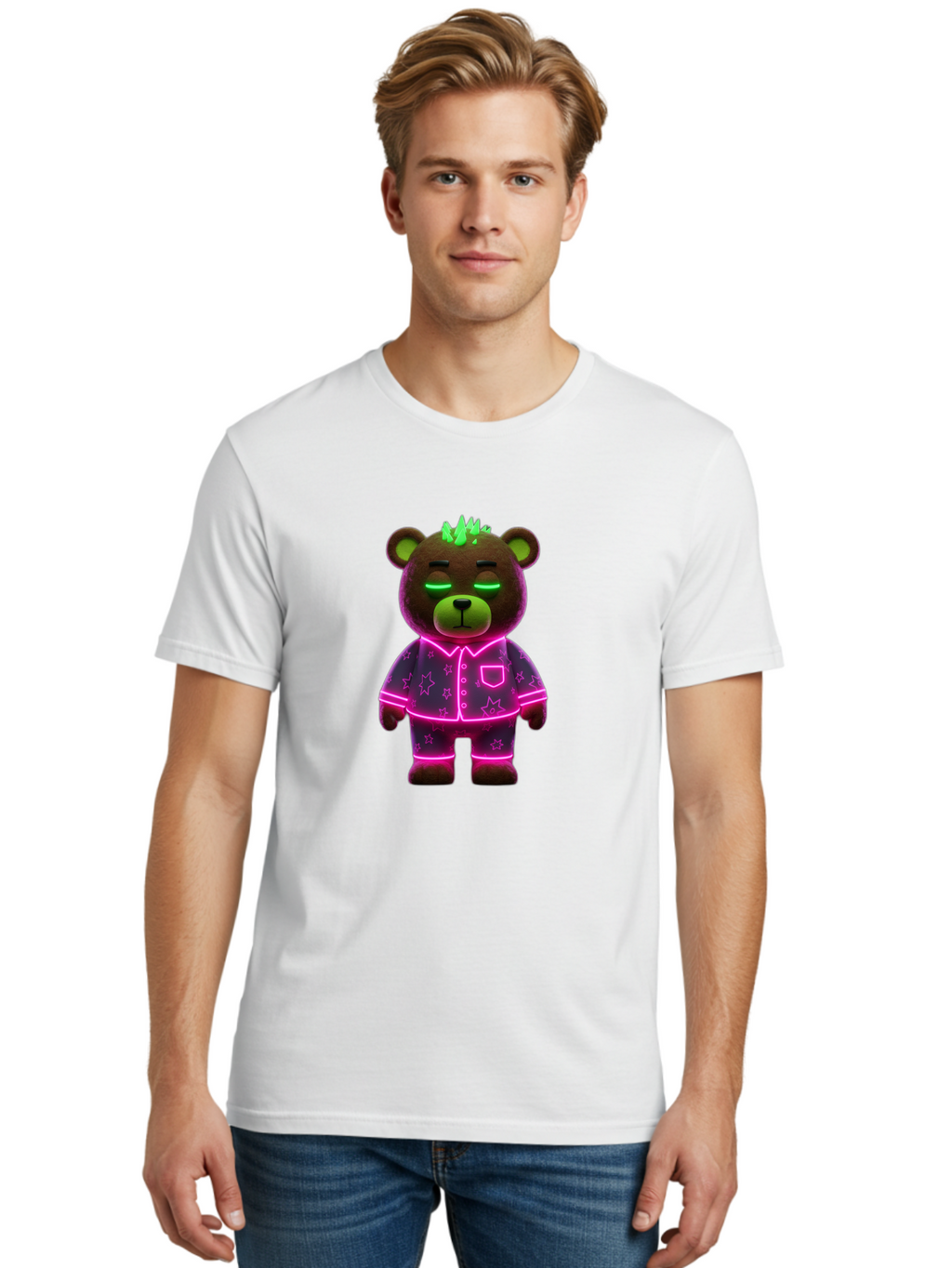 Neon-Bear Men'S Graphic Tee, 100% Cotton, Comfortable Casual Summer Wear, Machine Washable, Vintage Camera, Old Camera, Antique Camera, Black Camera, Classic Photography, Photography Equipment, Nostalgic Device, Film Camera, Camera Art Bai175