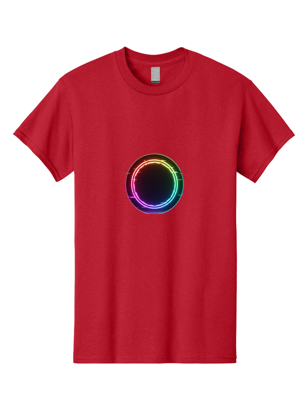 Neon-Circle-1 Men'S Graphic Tee, 100% Cotton, Comfortable Casual Summer Wear, Machine Washable, Vintage Camera, Old Camera, Antique Camera, Black Camera, Classic Photography, Photography Equipment, Nostalgic Device, Film Camera, Camera Art Bai177