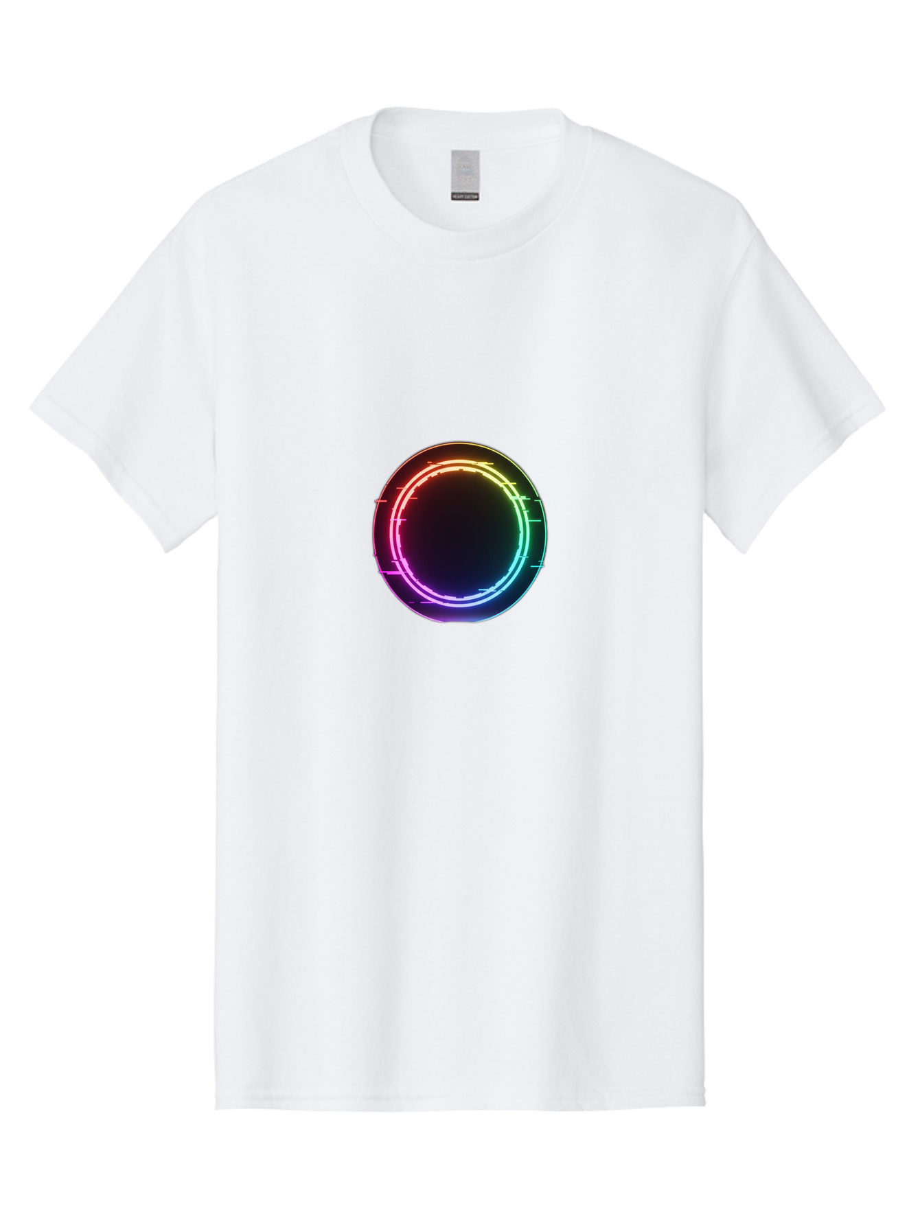 Neon-Circle-1 Men'S Graphic Tee, 100% Cotton, Comfortable Casual Summer Wear, Machine Washable, Vintage Camera, Old Camera, Antique Camera, Black Camera, Classic Photography, Photography Equipment, Nostalgic Device, Film Camera, Camera Art Bai177