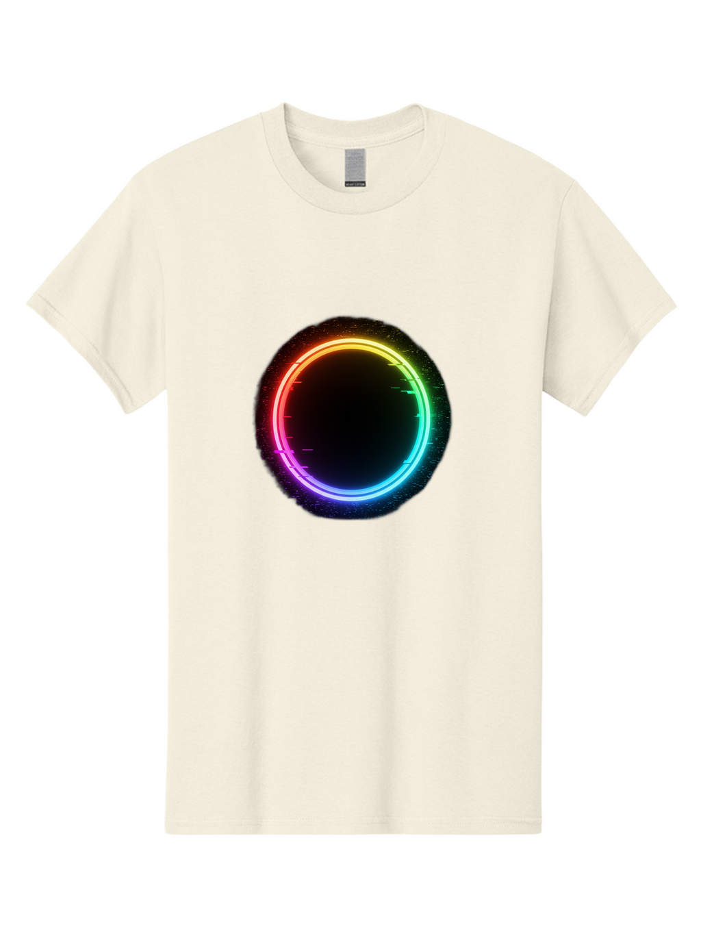 Neon-Circle-2 Men'S Graphic Tee, 100% Cotton, Comfortable Casual Summer Wear, Machine Washable, Vintage Camera, Old Camera, Antique Camera, Black Camera, Classic Photography, Photography Equipment, Nostalgic Device, Film Camera, Camera Art Bai178