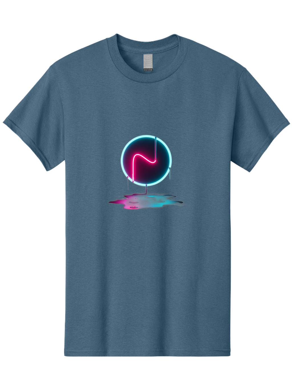 Neon-Circle-3 Men'S Graphic Tee, 100% Cotton, Comfortable Casual Summer Wear, Machine Washable, Vintage Camera, Old Camera, Antique Camera, Black Camera, Classic Photography, Photography Equipment, Nostalgic Device, Film Camera, Camera Art Bai179
