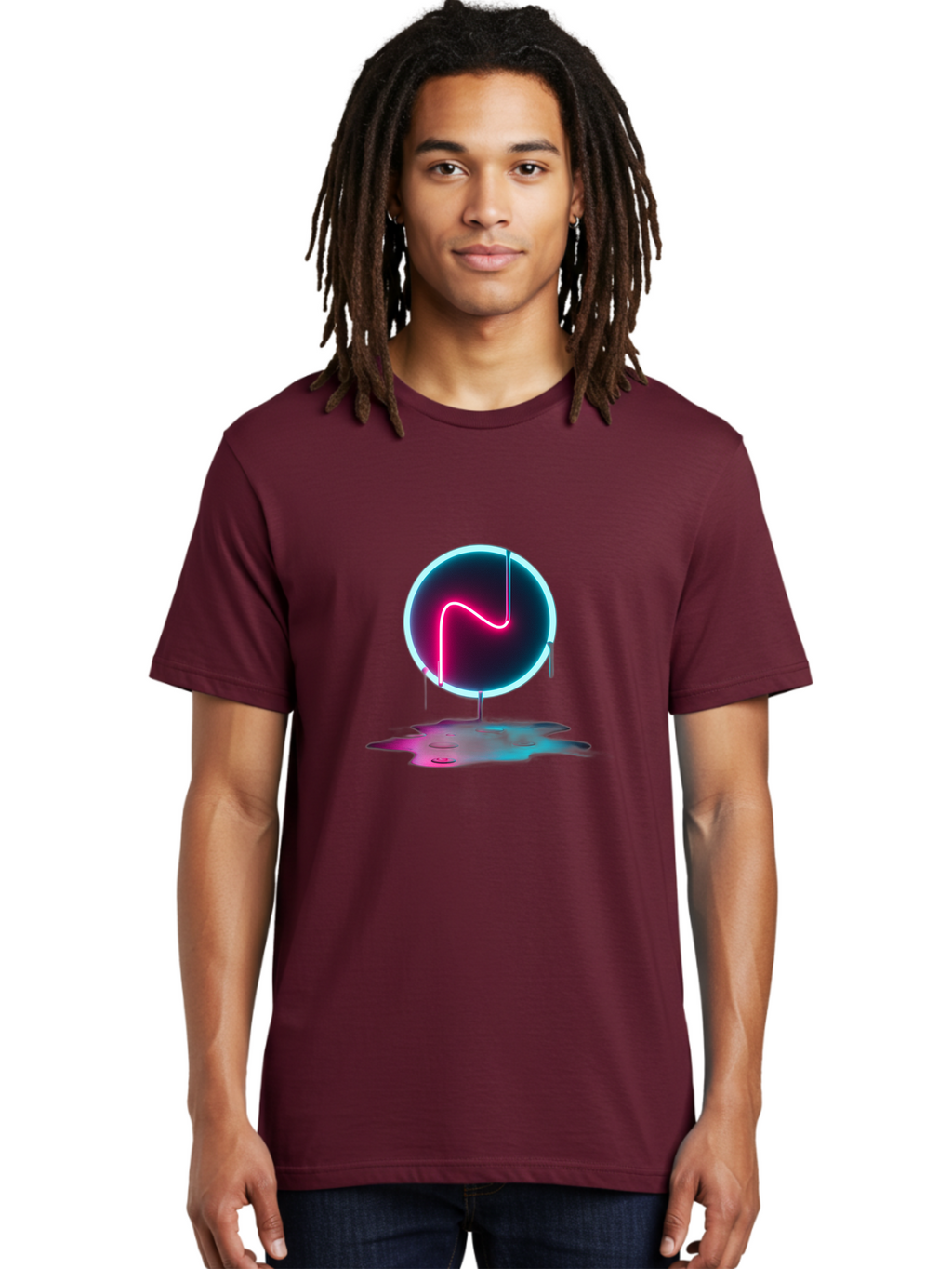 Neon-Circle-3 Men'S Graphic Tee, 100% Cotton, Comfortable Casual Summer Wear, Machine Washable, Vintage Camera, Old Camera, Antique Camera, Black Camera, Classic Photography, Photography Equipment, Nostalgic Device, Film Camera, Camera Art Bai179