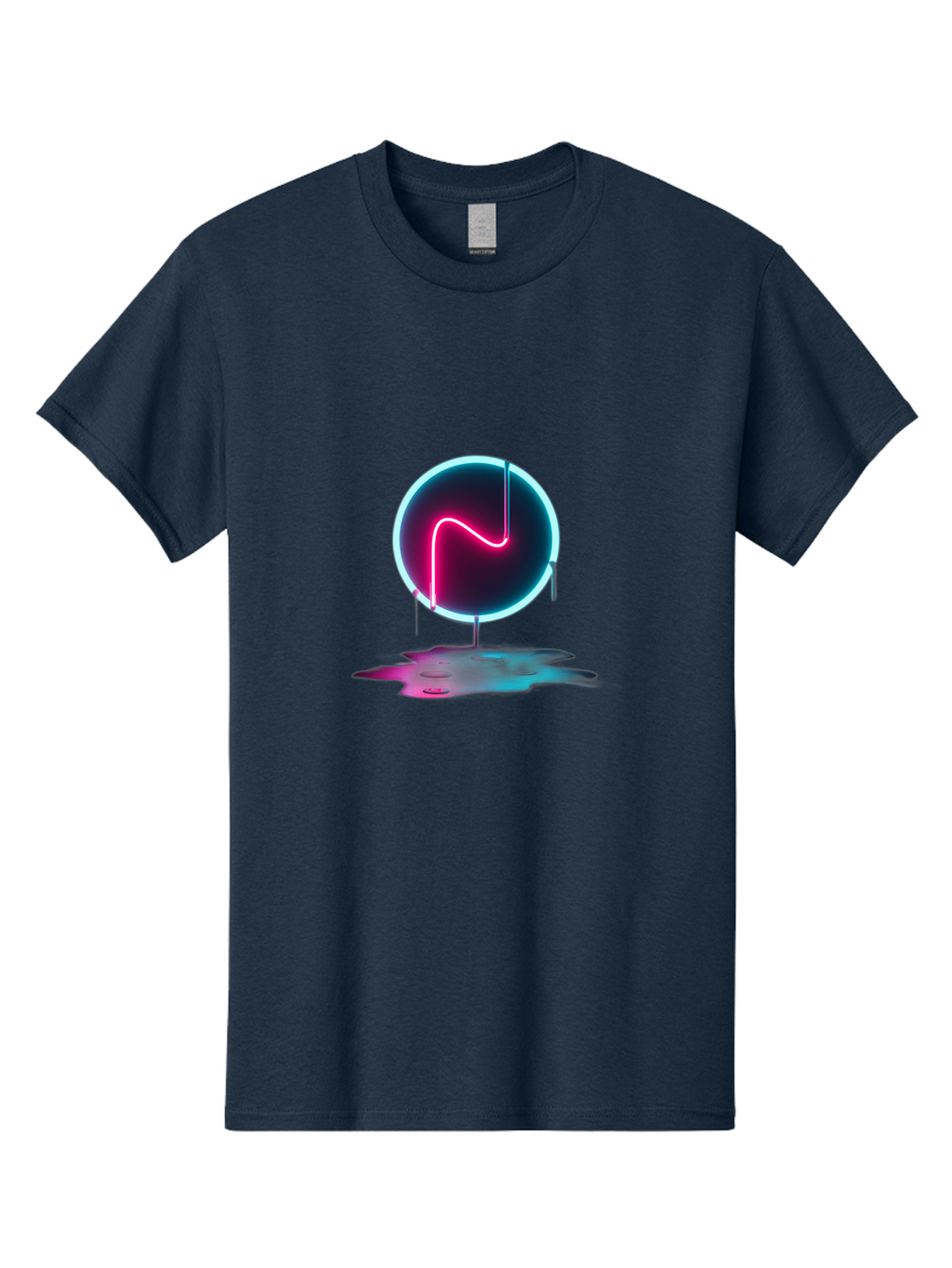Neon-Circle-3 Men'S Graphic Tee, 100% Cotton, Comfortable Casual Summer Wear, Machine Washable, Vintage Camera, Old Camera, Antique Camera, Black Camera, Classic Photography, Photography Equipment, Nostalgic Device, Film Camera, Camera Art Bai179