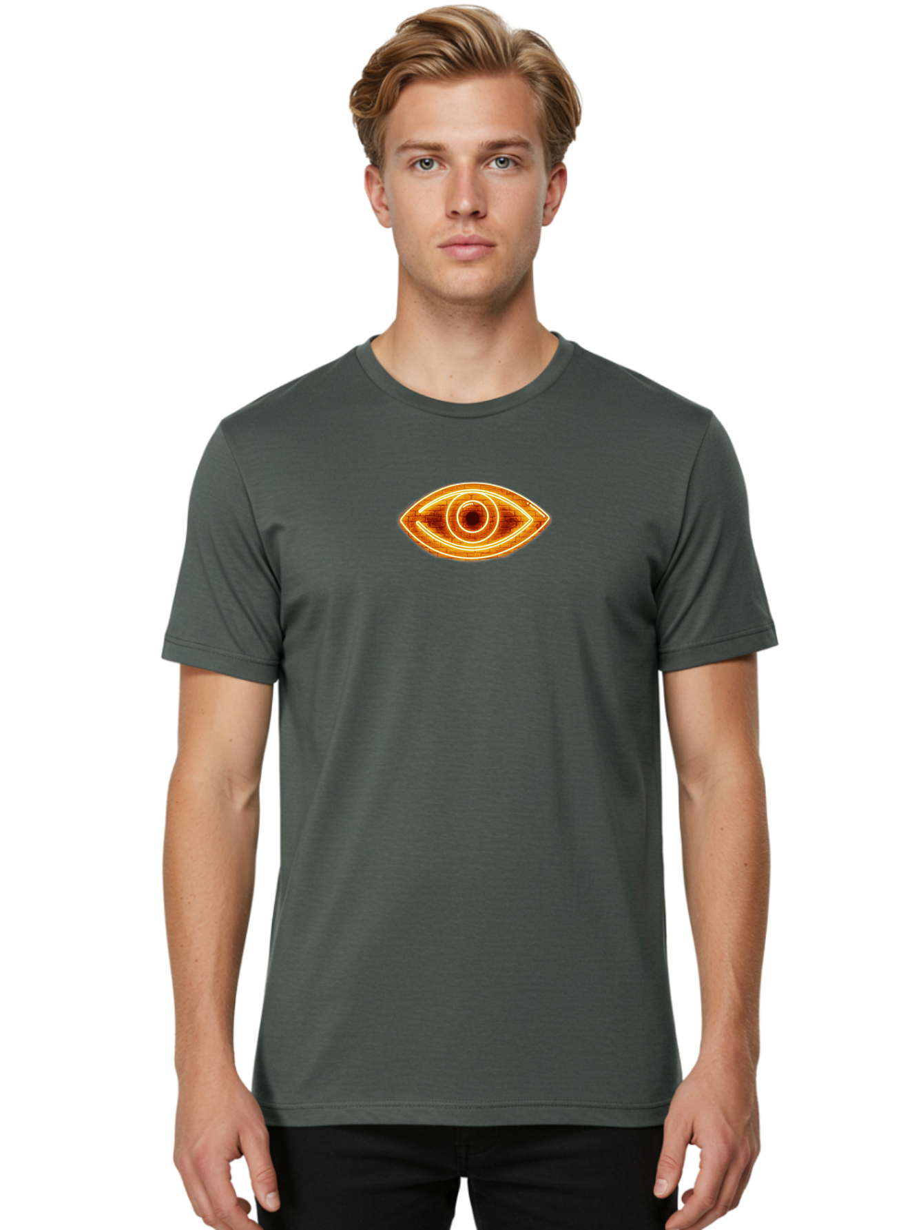 Neon-Eye Men'S Graphic Tee, 100% Cotton, Comfortable Casual Summer Wear, Machine Washable, Vintage Camera, Old Camera, Antique Camera, Black Camera, Classic Photography, Photography Equipment, Nostalgic Device, Film Camera, Camera Art Bai181