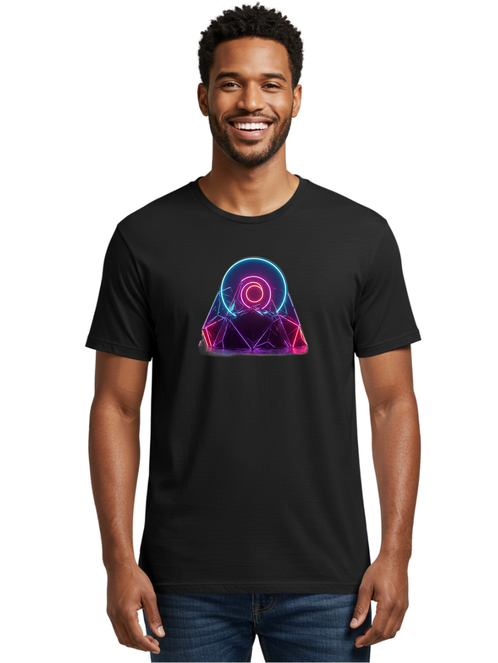 Neon-Geometric-Object Men'S Graphic Tee, 100% Cotton, Comfortable Casual Summer Wear, Machine Washable, Vintage Camera, Old Camera, Antique Camera, Black Camera, Classic Photography, Photography Equipment, Nostalgic Device, Film Camera, Bai182