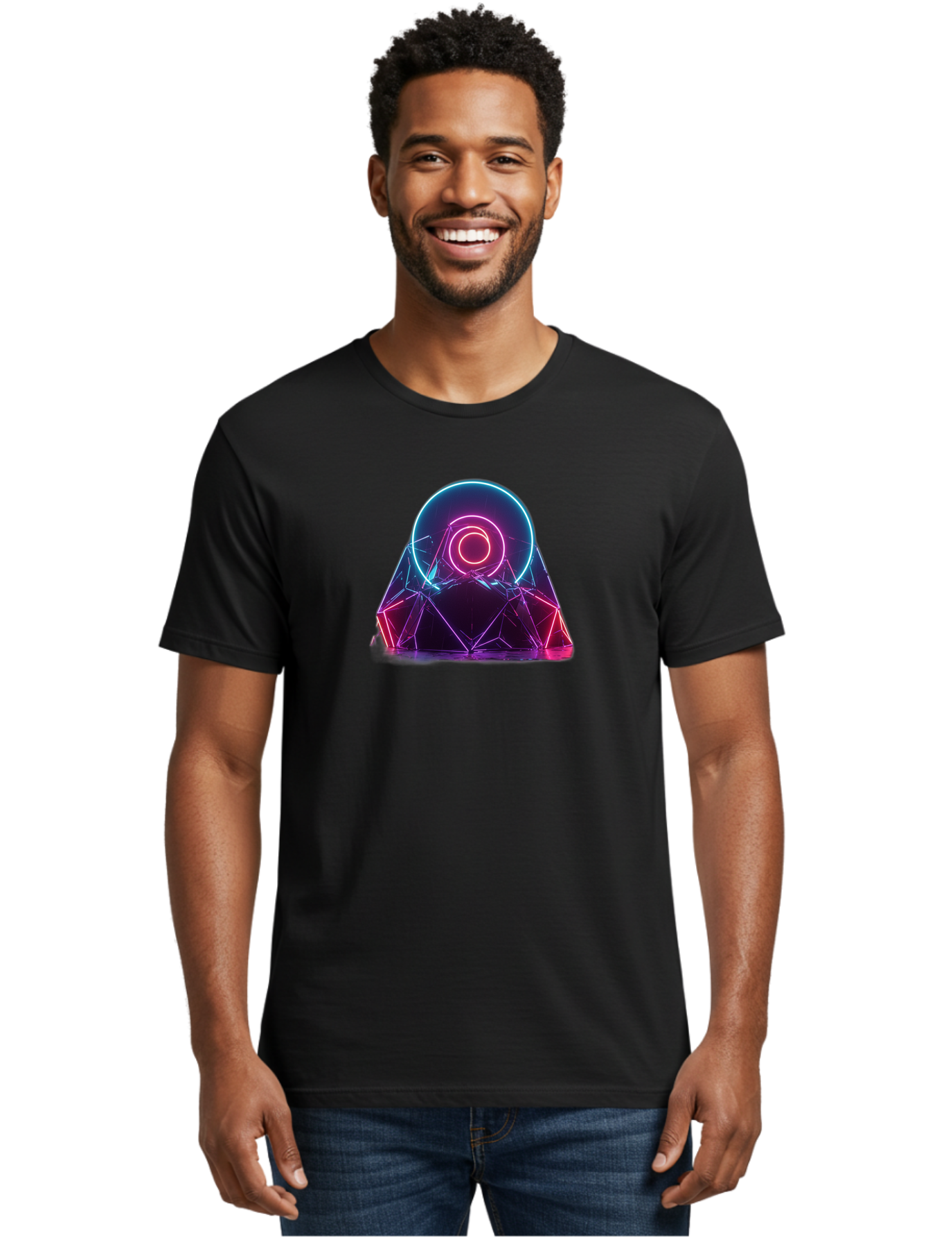 Neon-Geometric-Object Men'S Graphic Tee, 100% Cotton, Comfortable Casual Summer Wear, Machine Washable, Vintage Camera, Old Camera, Antique Camera, Black Camera, Classic Photography, Photography Equipment, Nostalgic Device, Film Camera, Bai182