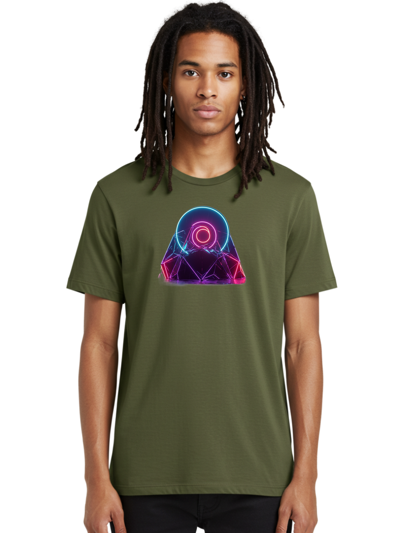 Neon-Geometric-Object Men'S Graphic Tee, 100% Cotton, Comfortable Casual Summer Wear, Machine Washable, Vintage Camera, Old Camera, Antique Camera, Black Camera, Classic Photography, Photography Equipment, Nostalgic Device, Film Camera, Bai182