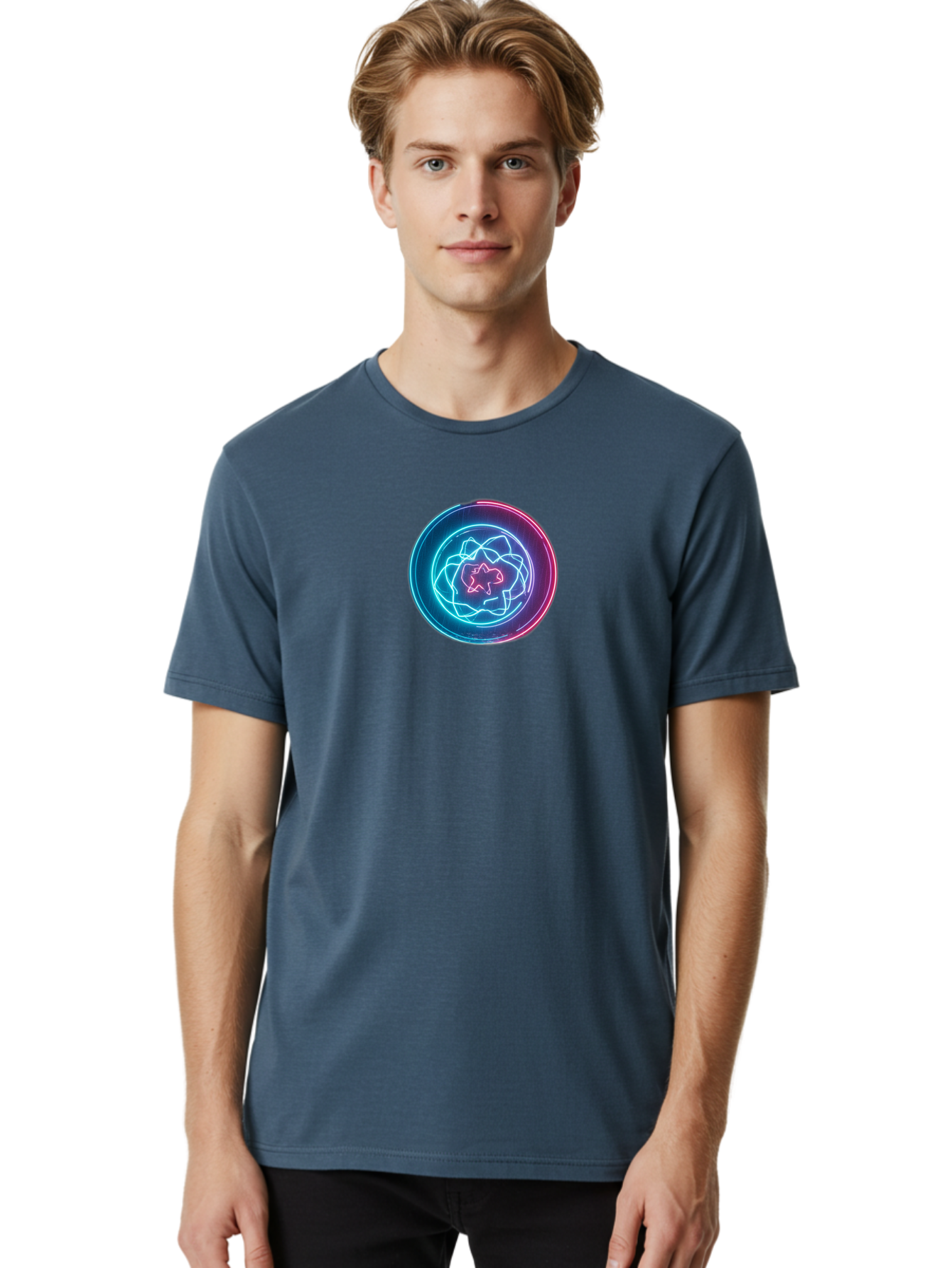 Neon-Openai Men'S Graphic Tee, 100% Cotton, Comfortable Casual Summer Wear, Machine Washable, Vintage Camera, Old Camera, Antique Camera, Black Camera, Classic Photography, Photography Equipment, Nostalgic Device, Film Camera, Camera Art Bai184