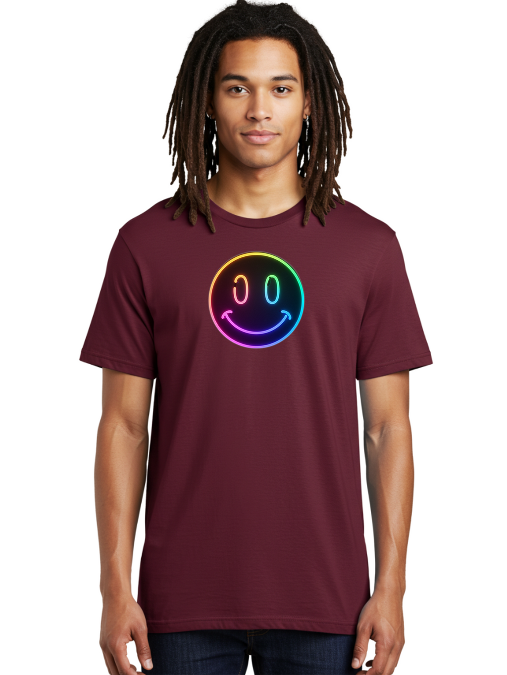 Neon-Smiley Men'S Graphic Tee, 100% Cotton, Comfortable Casual Summer Wear, Machine Washable, Vintage Camera, Old Camera, Antique Camera, Black Camera, Classic Photography, Photography Equipment, Nostalgic Device, Film Camera, Camera Art Bai185