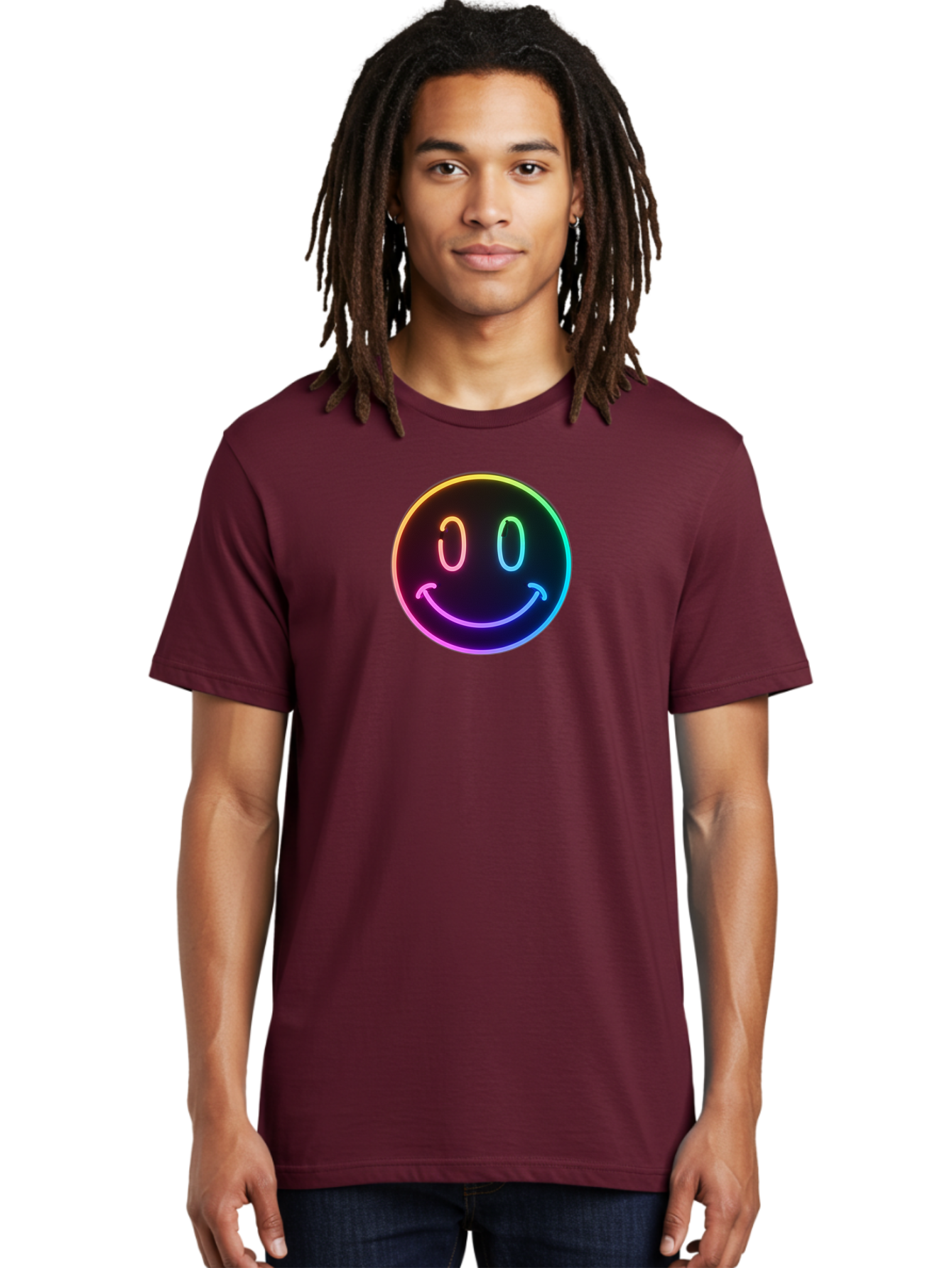 Neon-Smiley Men'S Graphic Tee, 100% Cotton, Comfortable Casual Summer Wear, Machine Washable, Vintage Camera, Old Camera, Antique Camera, Black Camera, Classic Photography, Photography Equipment, Nostalgic Device, Film Camera, Camera Art Bai185