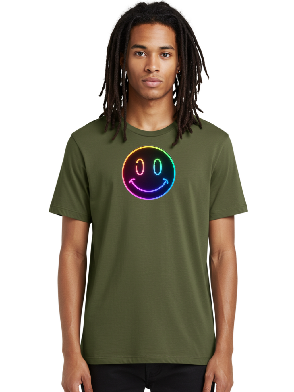 Neon-Smiley Men'S Graphic Tee, 100% Cotton, Comfortable Casual Summer Wear, Machine Washable, Vintage Camera, Old Camera, Antique Camera, Black Camera, Classic Photography, Photography Equipment, Nostalgic Device, Film Camera, Camera Art Bai185