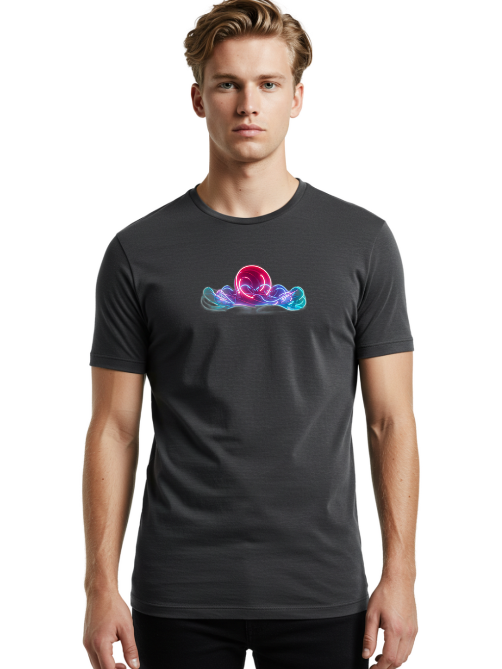 Neon-Sphere Men'S Graphic Tee, 100% Cotton, Comfortable Casual Summer Wear, Machine Washable, Vintage Camera, Old Camera, Antique Camera, Black Camera, Classic Photography, Photography Equipment, Nostalgic Device, Film Camera, Camera Art Bai186