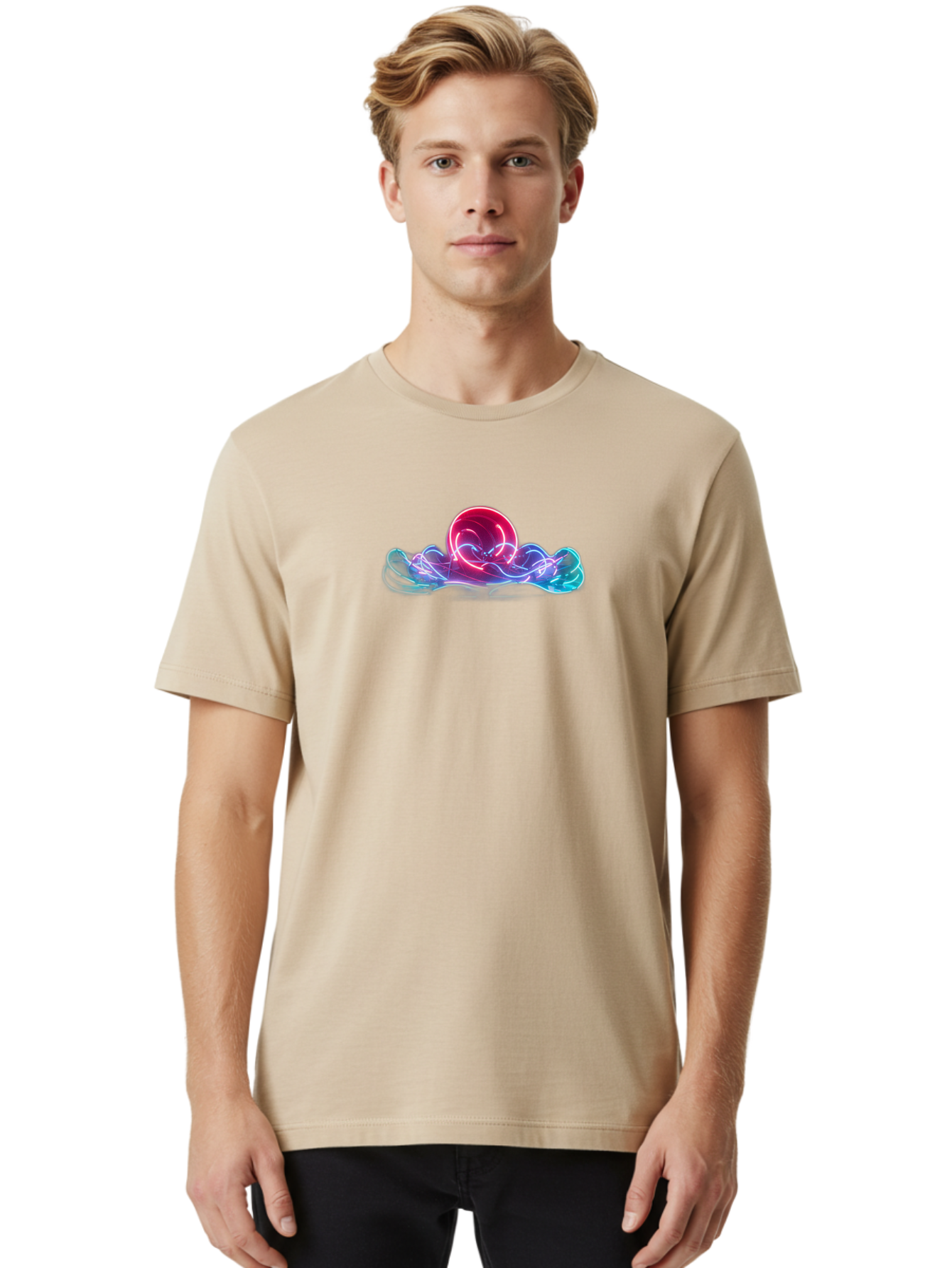 Neon-Sphere Men'S Graphic Tee, 100% Cotton, Comfortable Casual Summer Wear, Machine Washable, Vintage Camera, Old Camera, Antique Camera, Black Camera, Classic Photography, Photography Equipment, Nostalgic Device, Film Camera, Camera Art Bai186