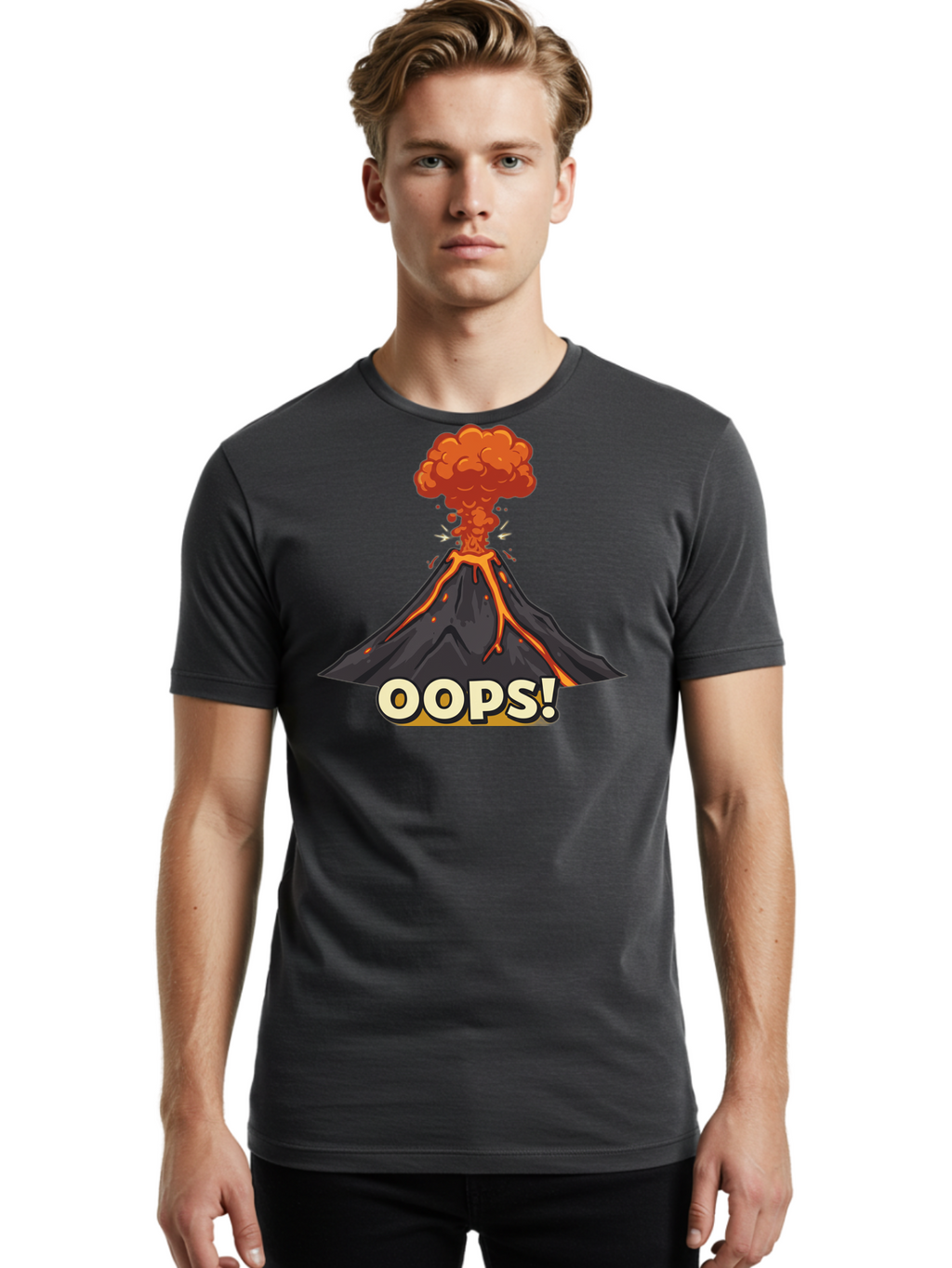 Oops-2 Men'S Graphic Tee, 100% Cotton, Comfortable Casual Summer Wear, Machine Washable, Vintage Camera, Old Camera, Antique Camera, Black Camera, Classic Photography, Photography Equipment, Nostalgic Device, Film Camera, Camera Art Bai193