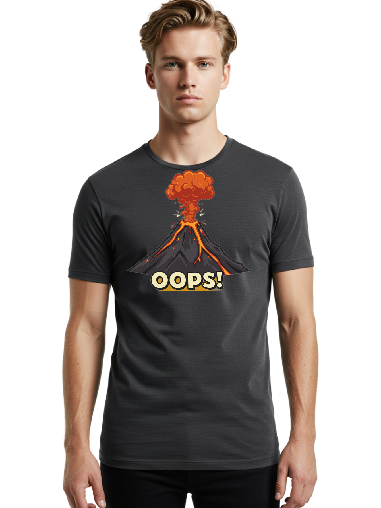 Oops-2 Men'S Graphic Tee, 100% Cotton, Comfortable Casual Summer Wear, Machine Washable, Vintage Camera, Old Camera, Antique Camera, Black Camera, Classic Photography, Photography Equipment, Nostalgic Device, Film Camera, Camera Art Bai193