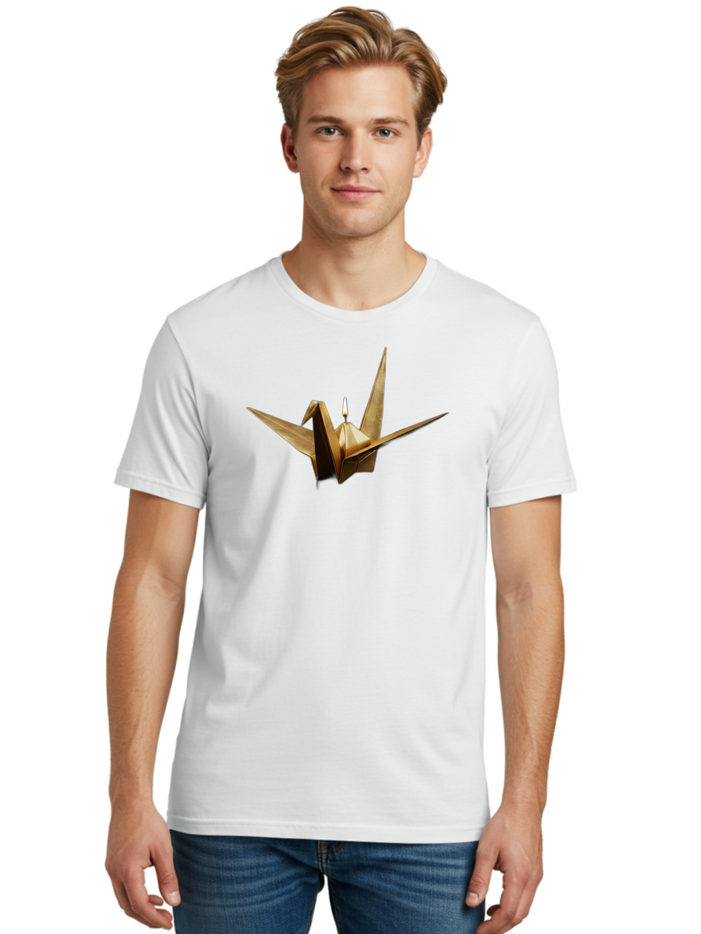 Origami-Crane Men'S Graphic Tee, 100% Cotton, Comfortable Casual Summer Wear, Machine Washable, Vintage Camera, Old Camera, Antique Camera, Black Camera, Classic Photography, Photography Equipment, Nostalgic Device, Film Camera, Camera Art Bai198