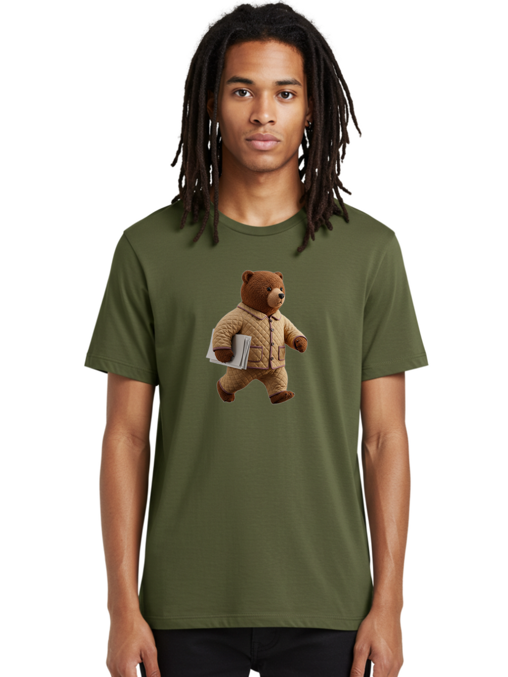 Bear Men'S Graphic Tee, 100% Cotton, Comfortable Casual Summer Wear, Machine Washable, Vintage Camera, Old Camera, Antique Camera, Black Camera, Classic Photography, Photography Equipment, Nostalgic Device, Film Camera, Camera Art Bai201