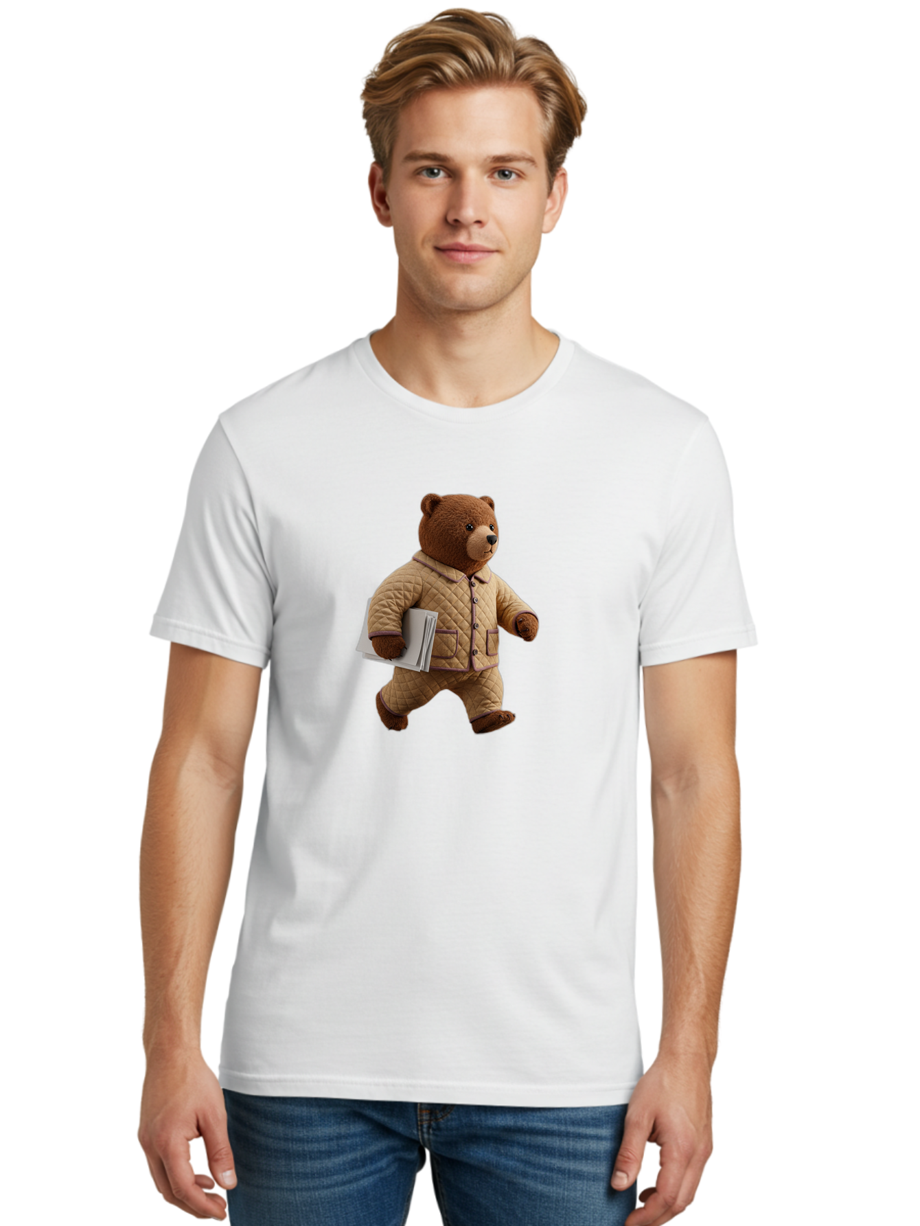 Bear Men'S Graphic Tee, 100% Cotton, Comfortable Casual Summer Wear, Machine Washable, Vintage Camera, Old Camera, Antique Camera, Black Camera, Classic Photography, Photography Equipment, Nostalgic Device, Film Camera, Camera Art Bai201